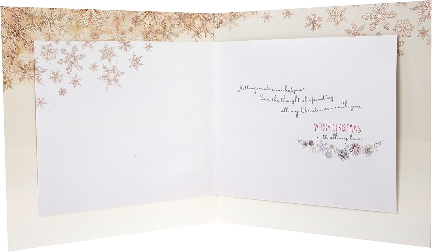 Hallmark Fiancée Christmas Card -'Nothing Makes Me Happier' - Medium Square