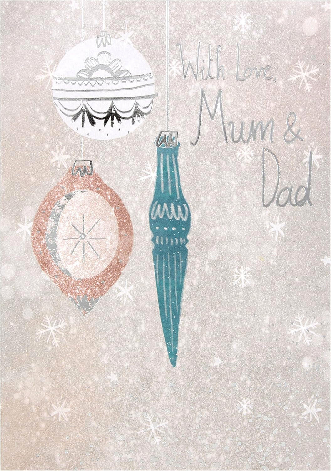 With Love Mum & Dad Christmas Card