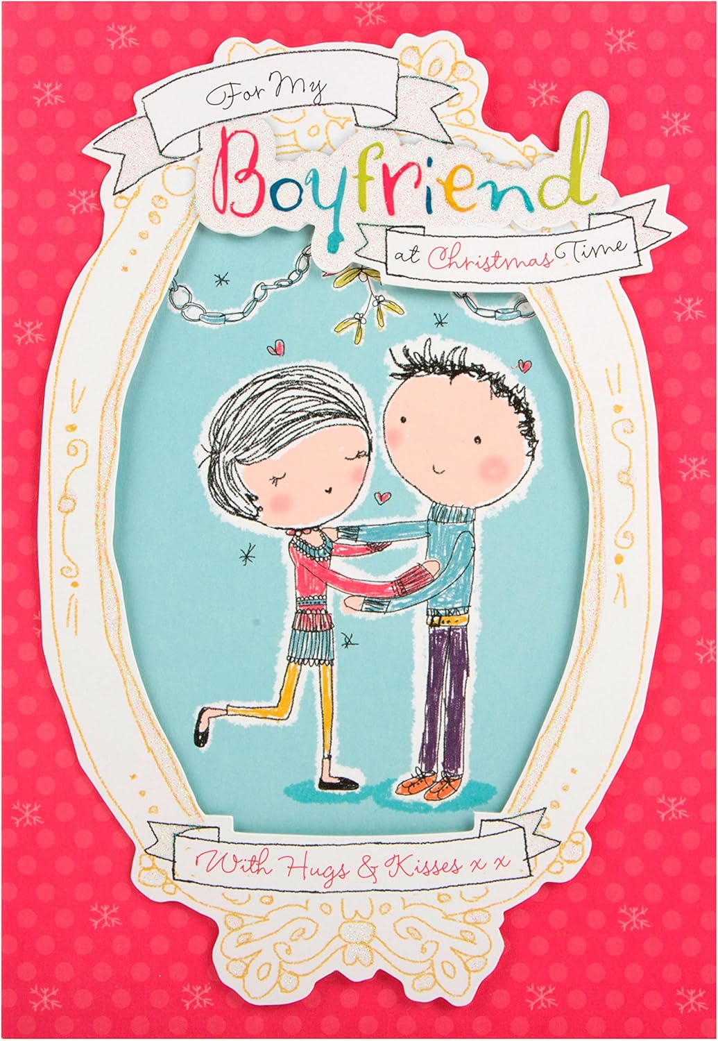 Hallmark Christmas Card to Boyfriend 'Hugs and Kisses'