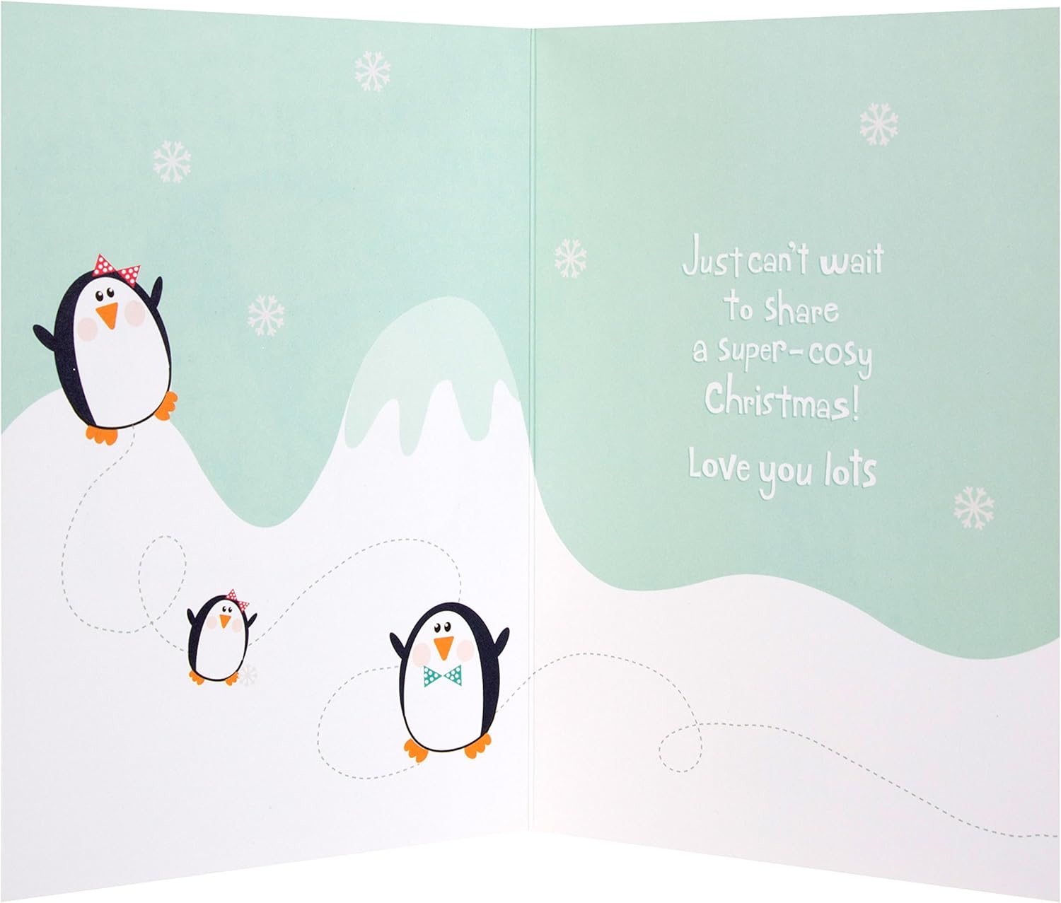 Mum & Dad Christmas Card - Penguin Family