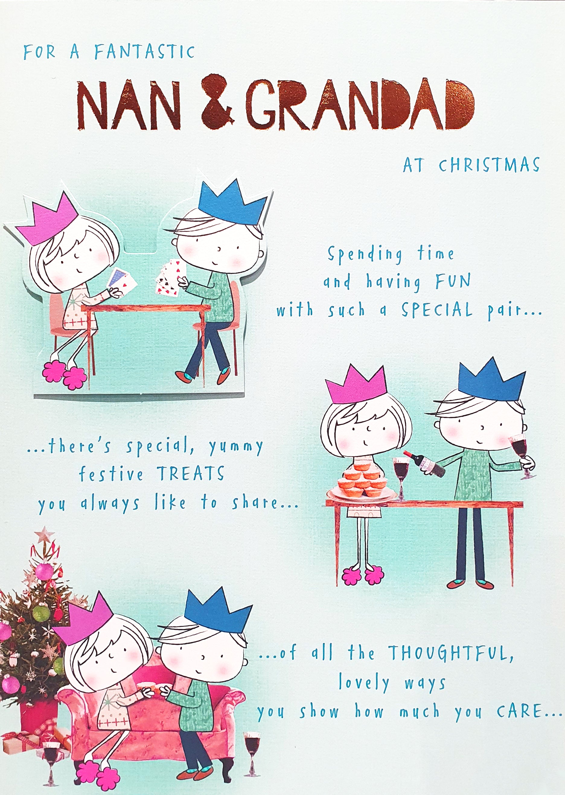 For A Fantastic Nan & Grandad Christmas Card