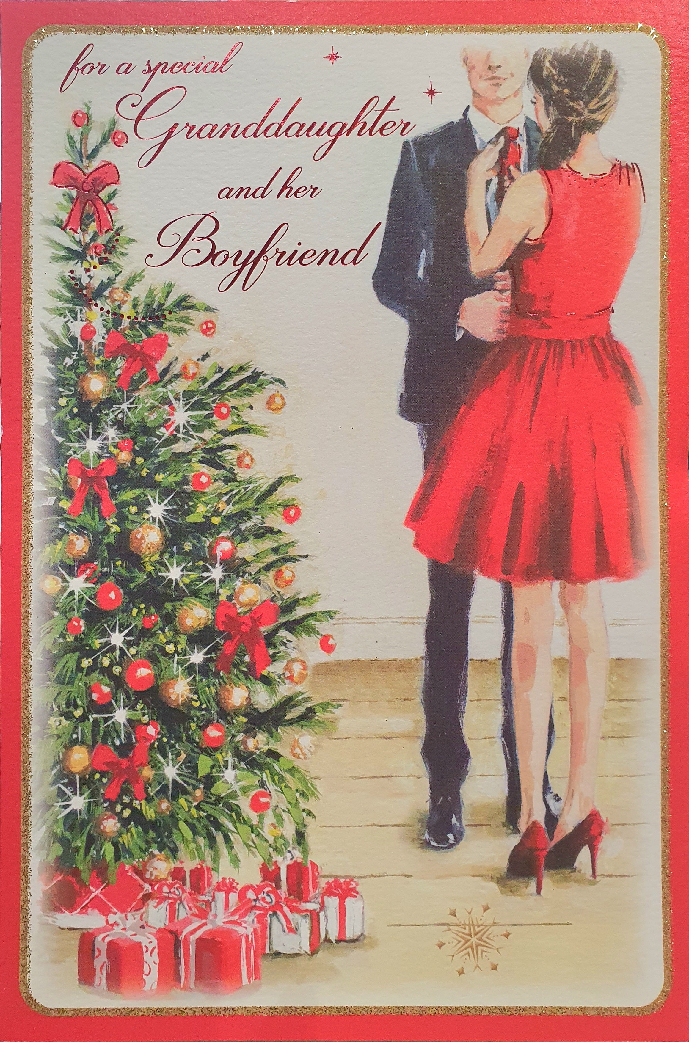 For a Special Grandaughter and Her Boyfriend Christmas Card