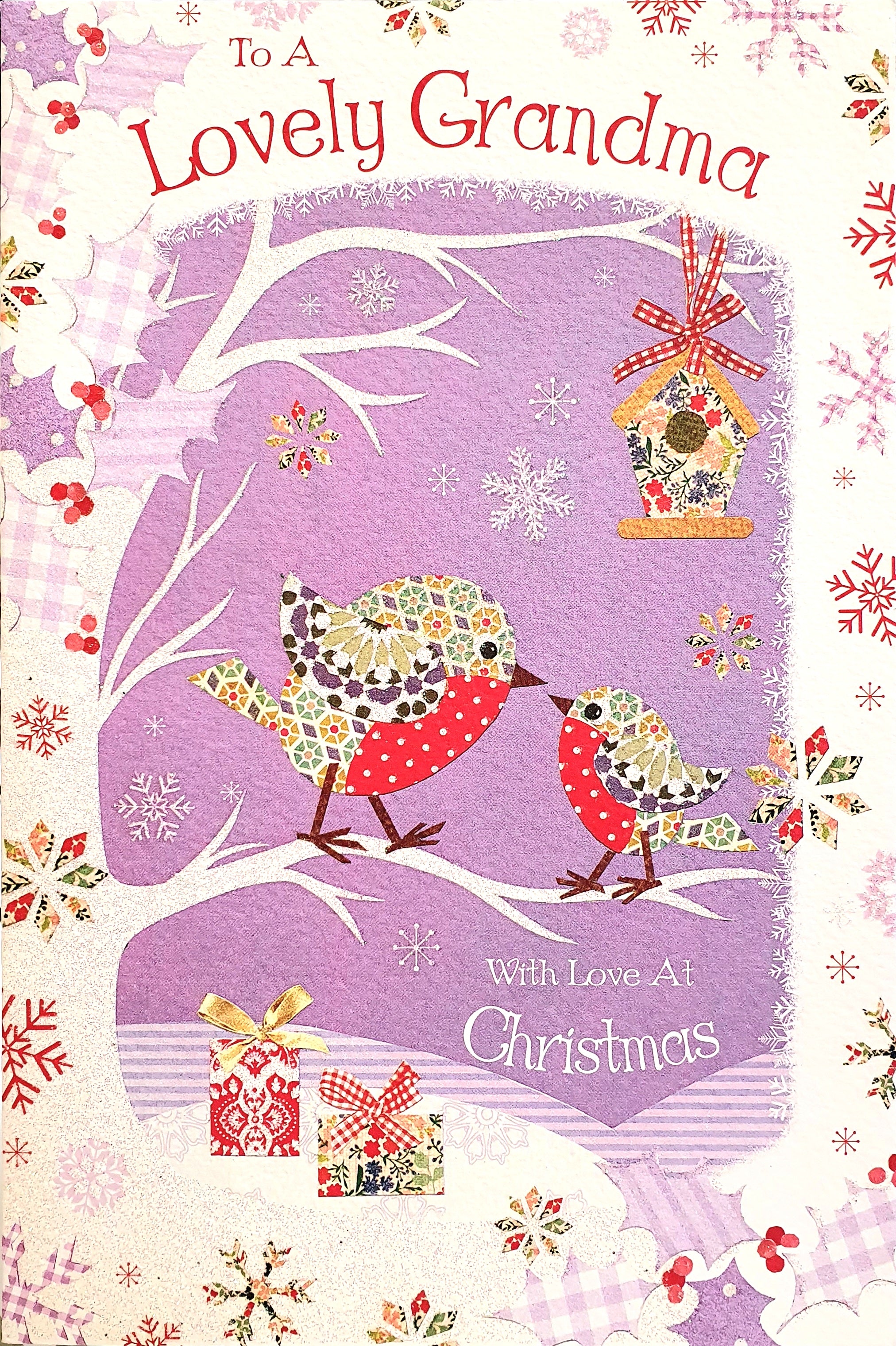 To A Lovely Grandma  With Love At Christmas Card