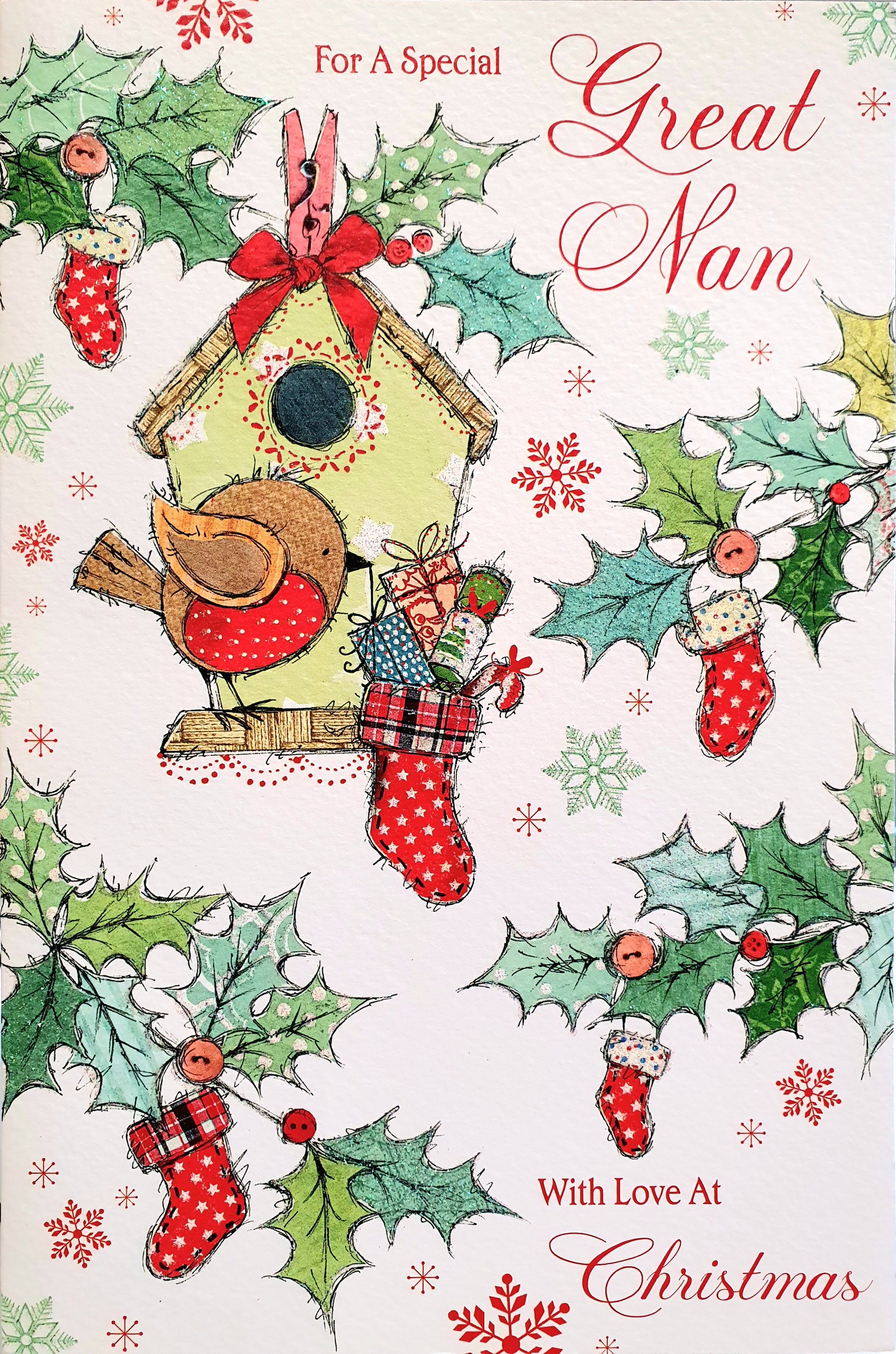 For A Special Great Nan With Love At Christmas Card