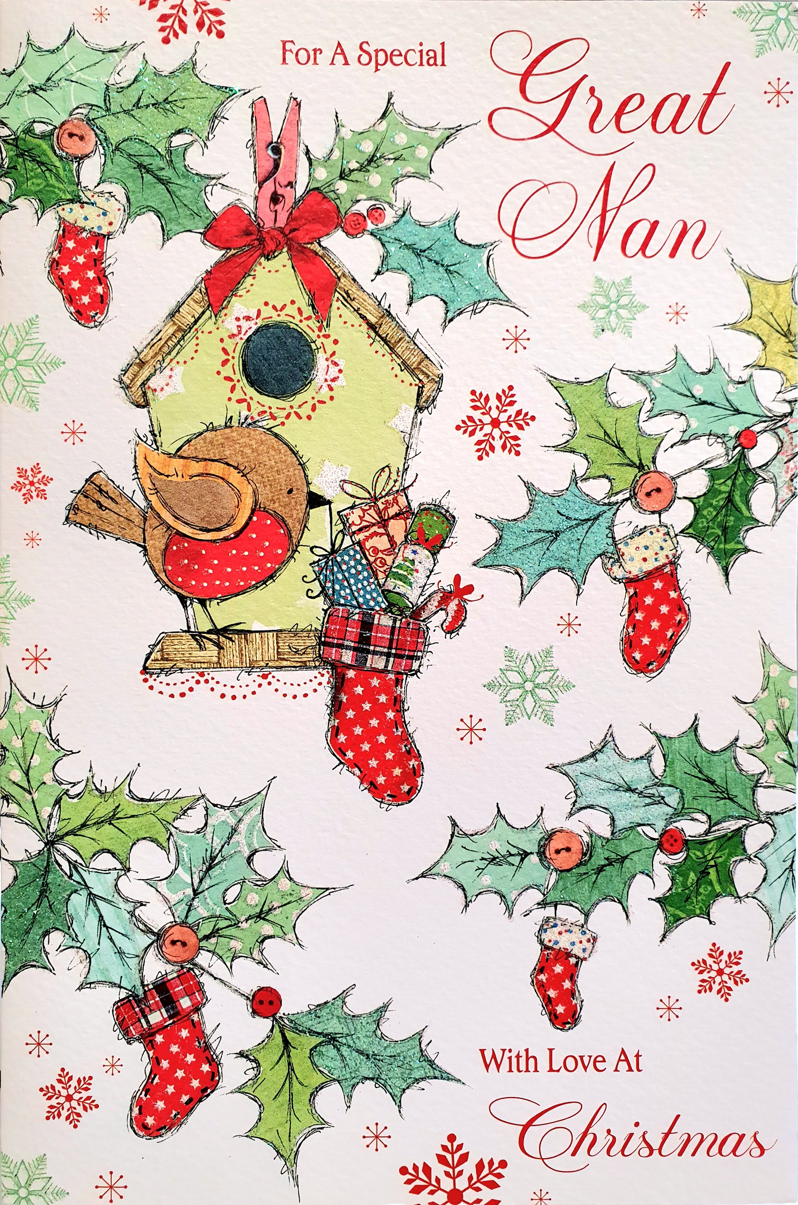 For A Special Great Nan With Love At Christmas Card