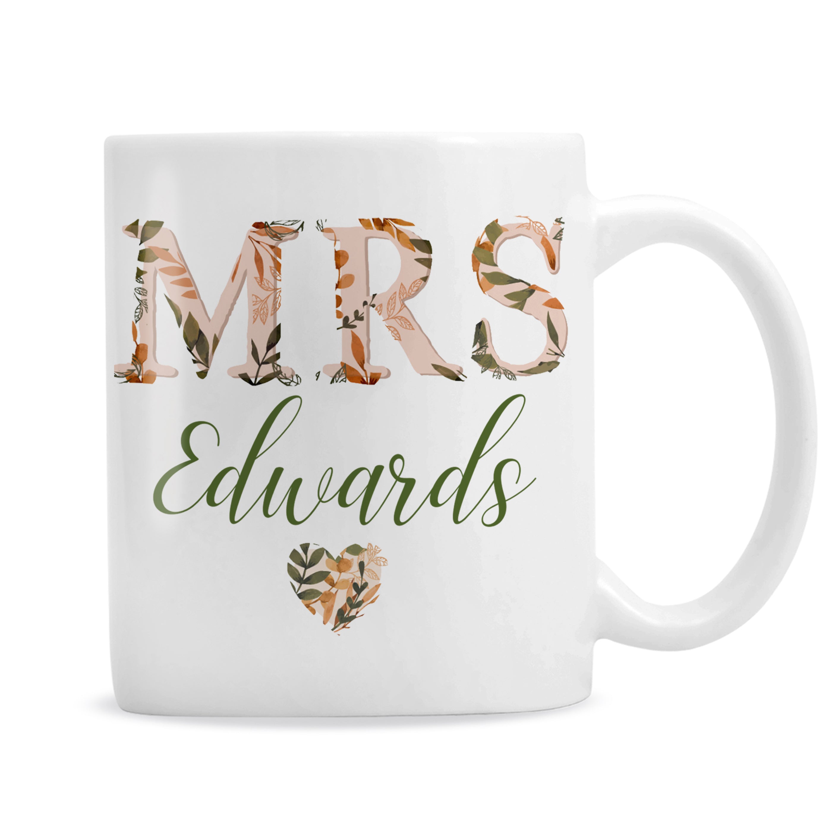 Personalised Mrs Autumnal Mug