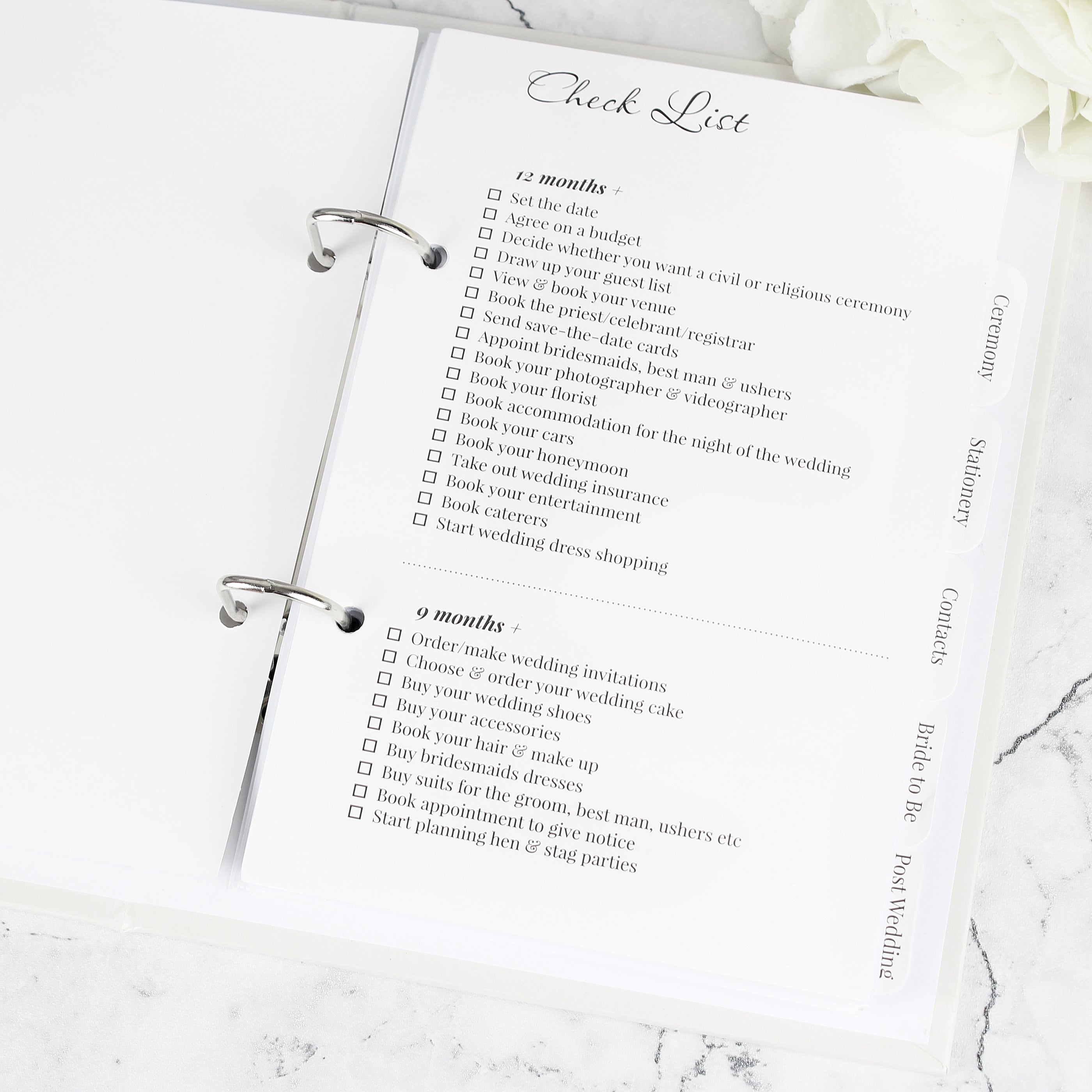 Personalised Autumnal Wedding Planner