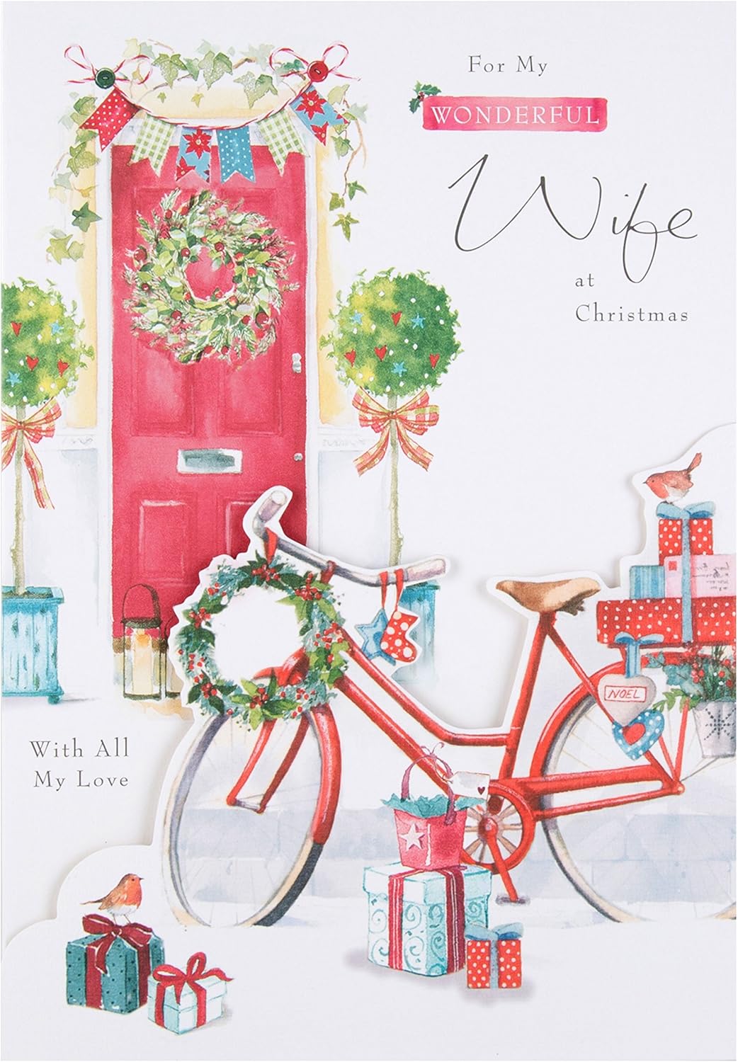 Hallmark Wife Christmas Card 'All My Love' - Medium