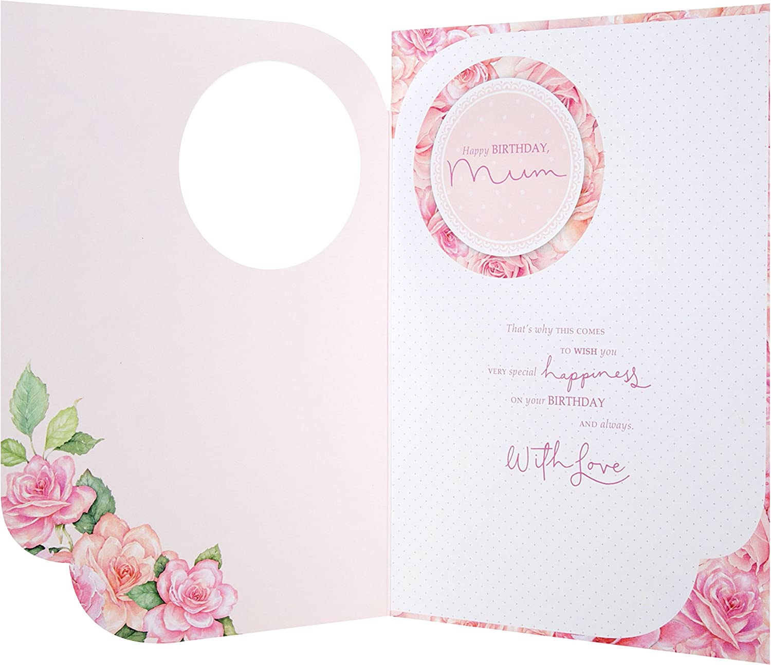 Mum Birthday Card - Rose and Bow