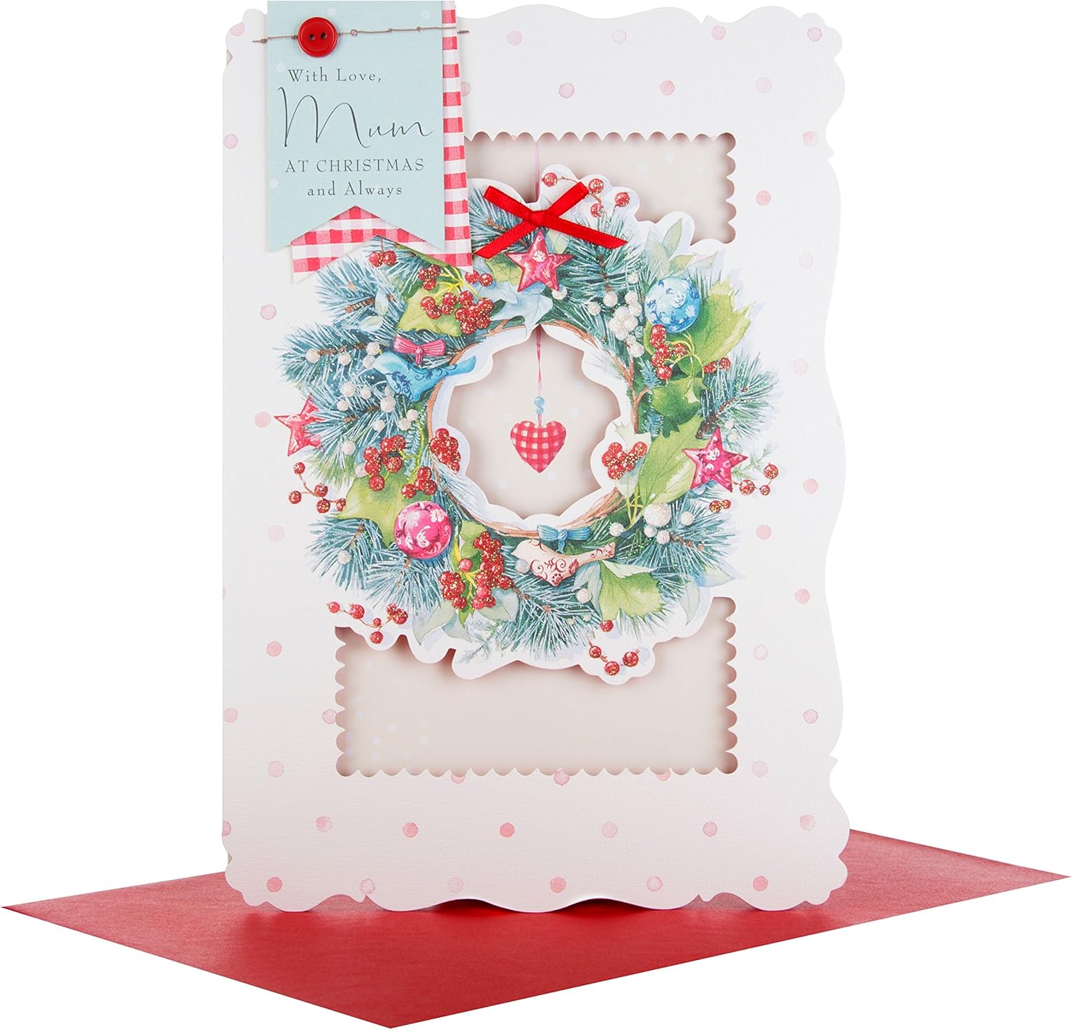 Hallmark Large Mum "with Love" Christmas Card