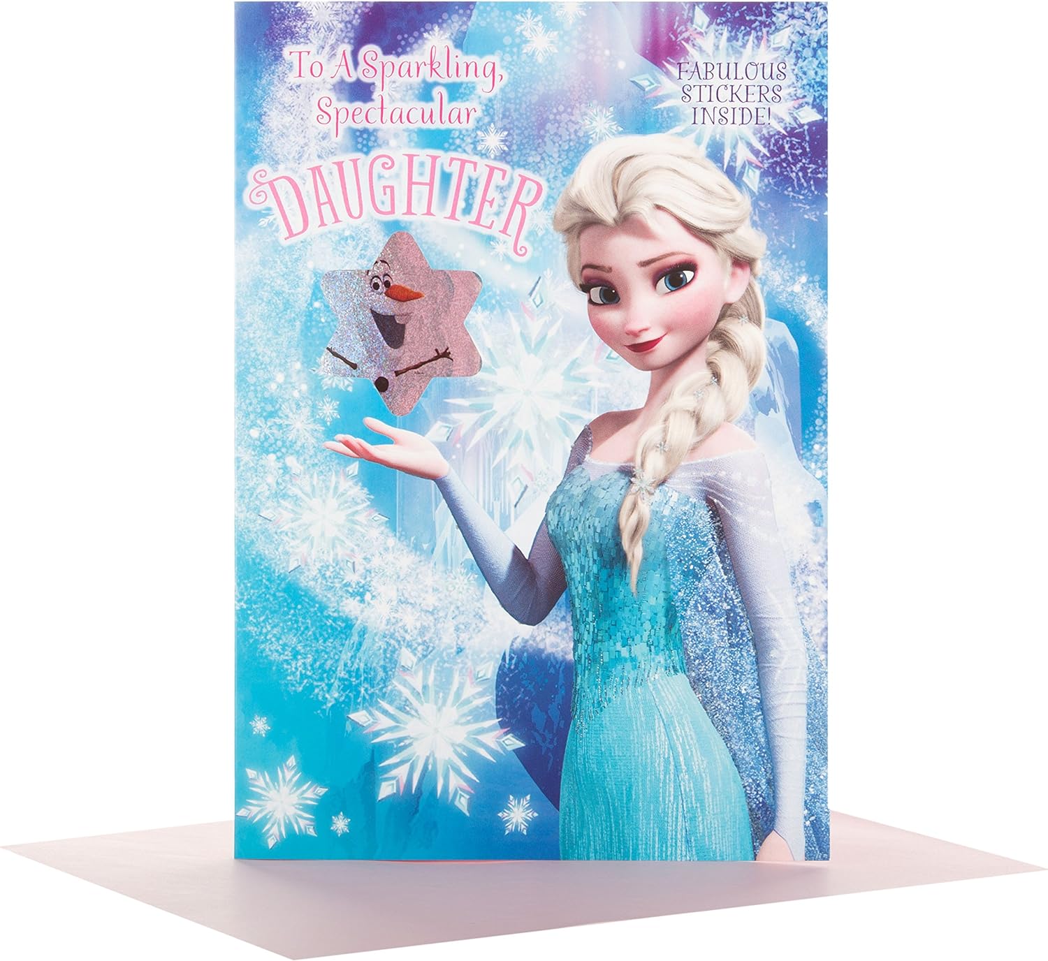 Frozen Daughter Birthday Card 'with Stickers'