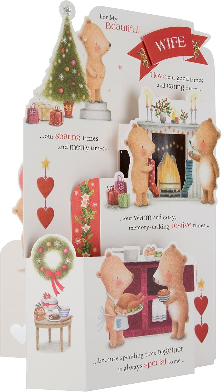 Hallmark Large Wife "Pop Up" Christmas Card