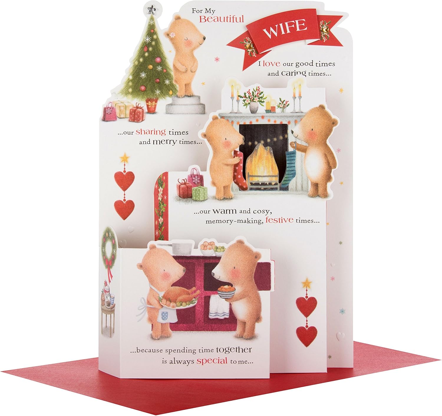 Hallmark Large Wife "Pop Up" Christmas Card