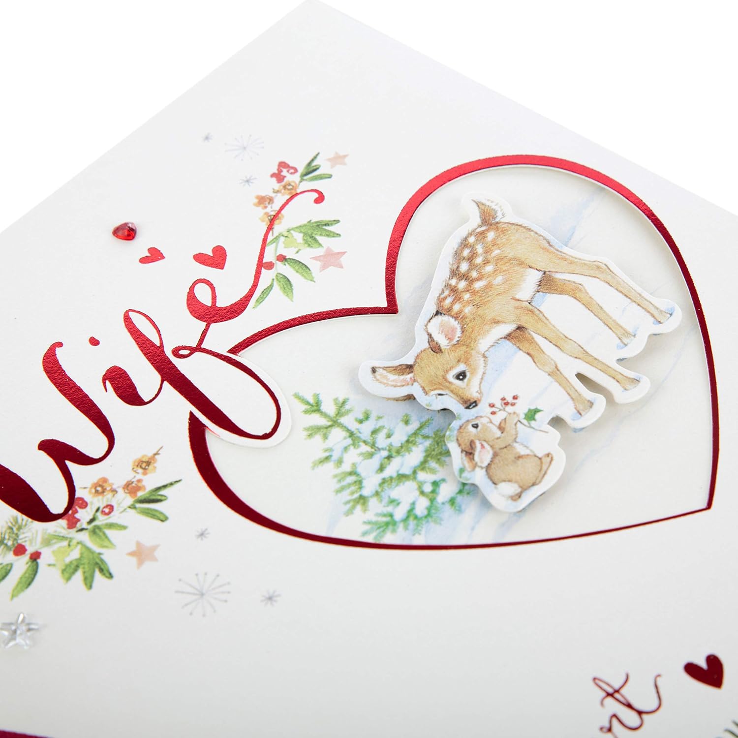 Hallmark Lovely Wife Medium Christmas Card "You"re The Heart"