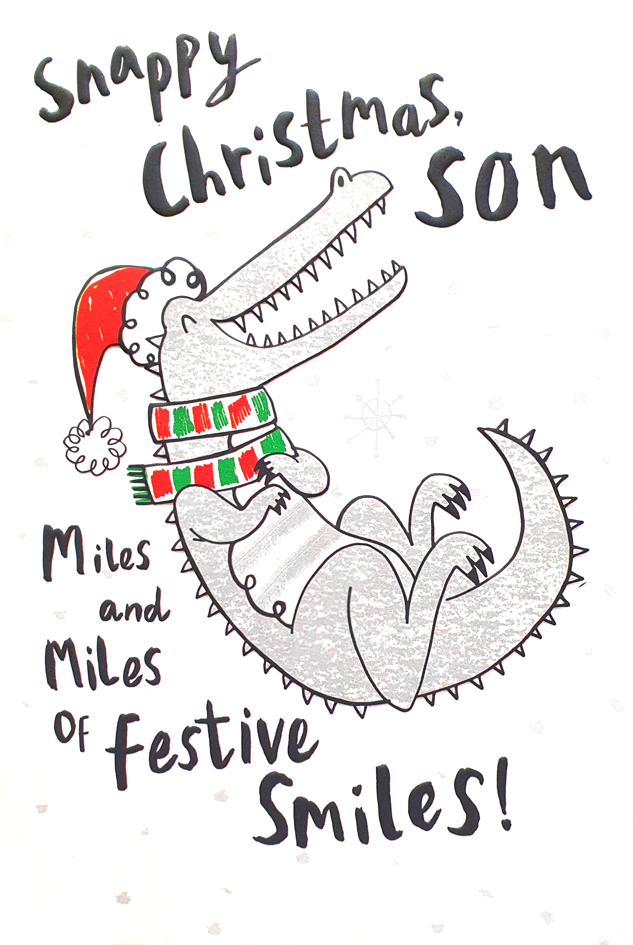 Hallmark Son Snappy Christmas Card  - Aligator