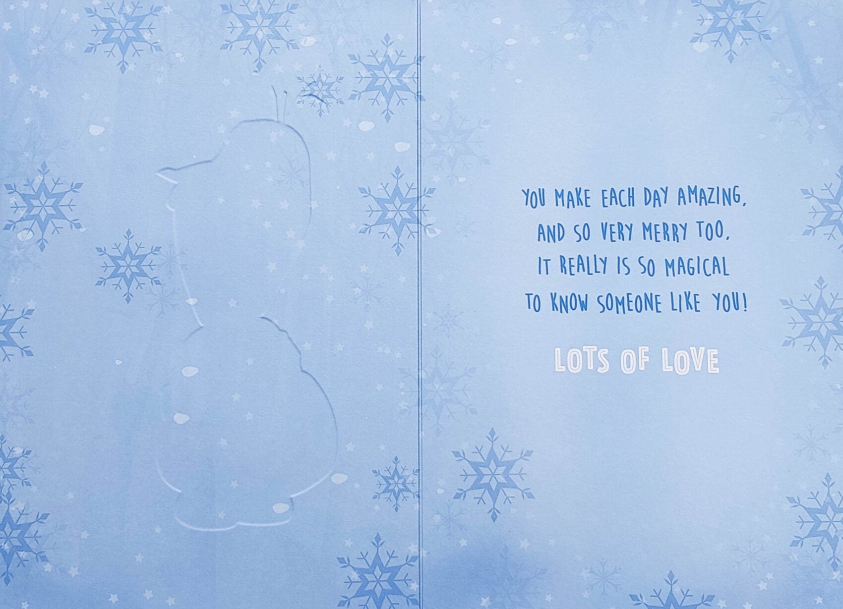 Hallmark FROZEN Grandson Christmas Card