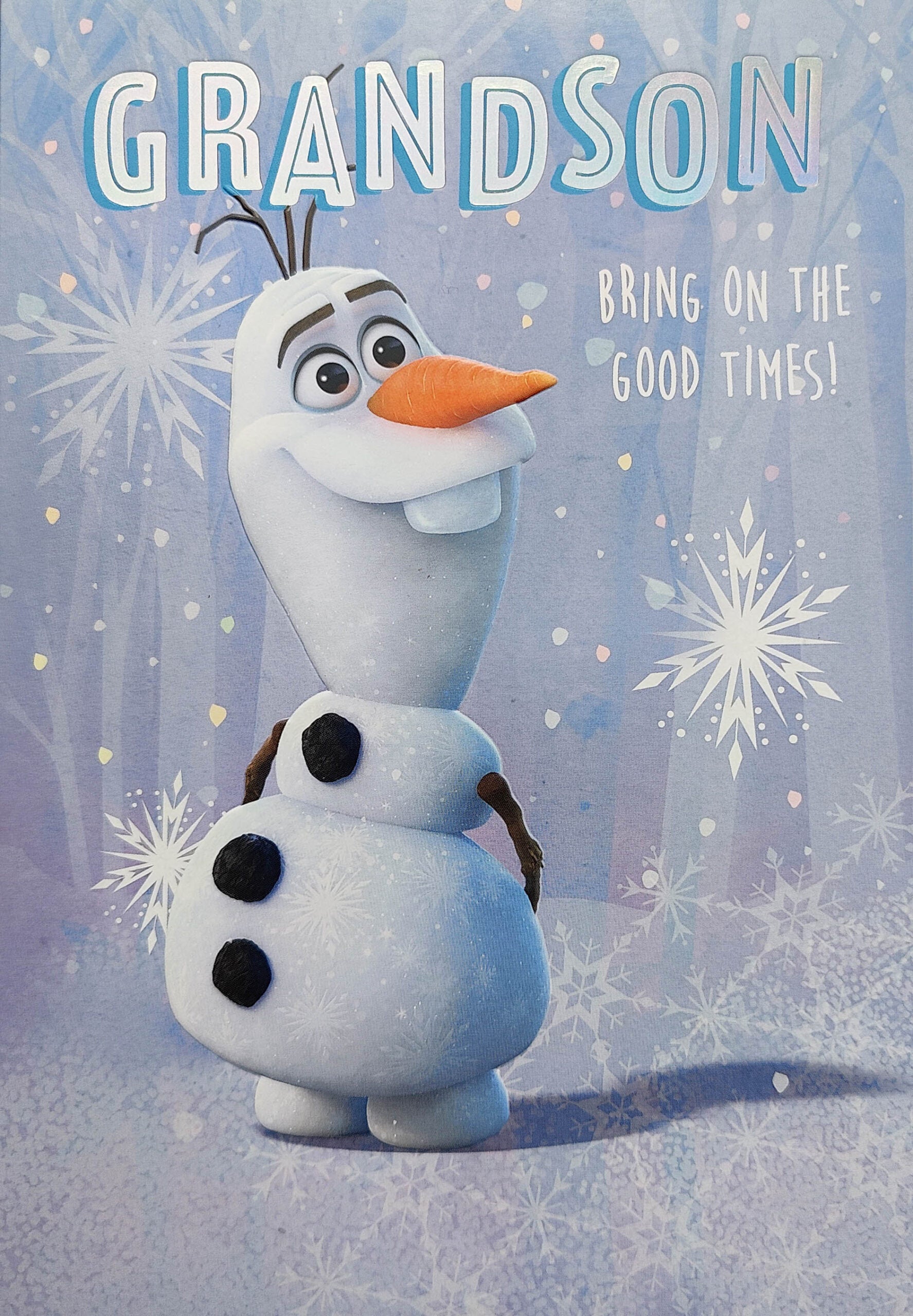 Hallmark FROZEN Grandson Christmas Card