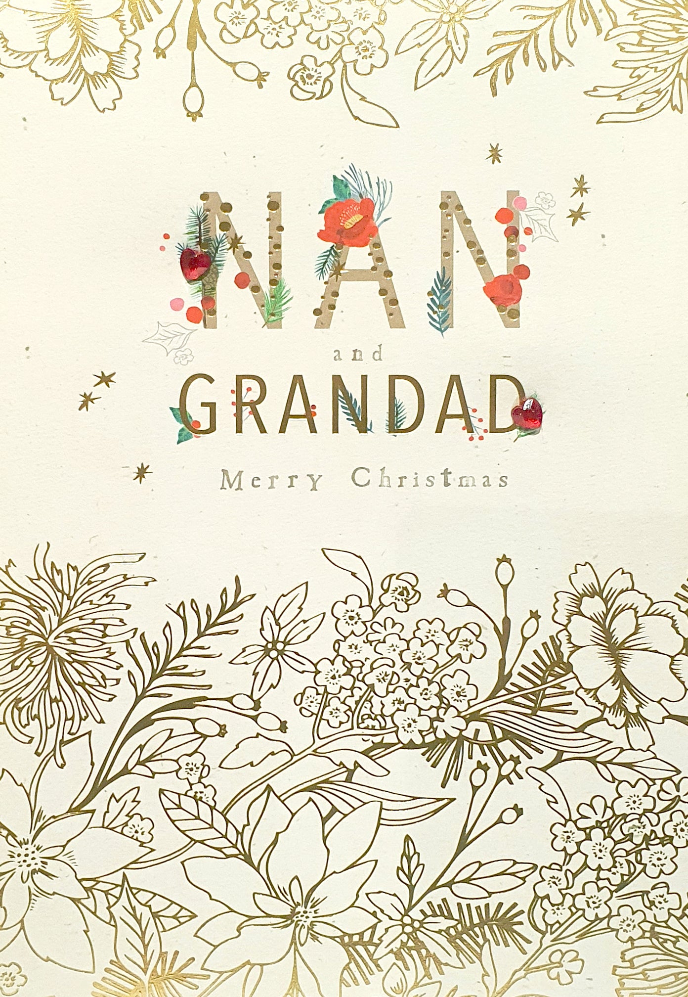 Nan and Grandad Merry Christmas Card