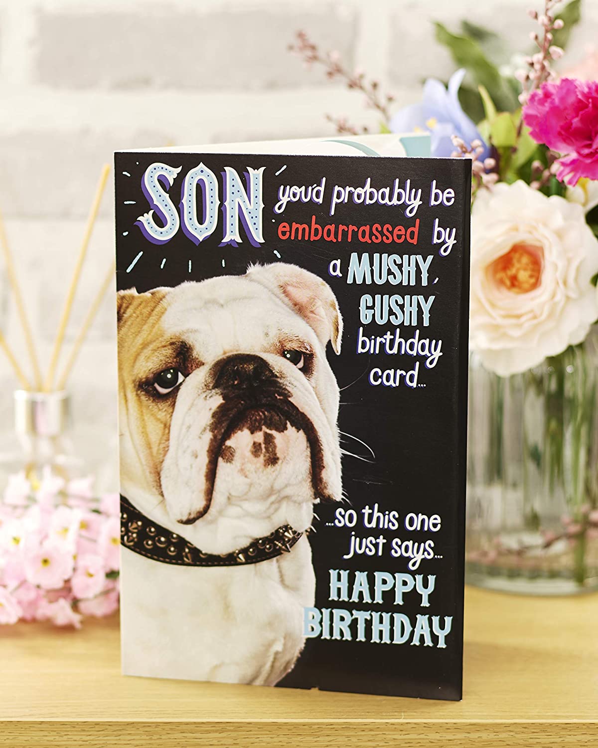 Pop Up Son Birthday Card - English Bull Dog