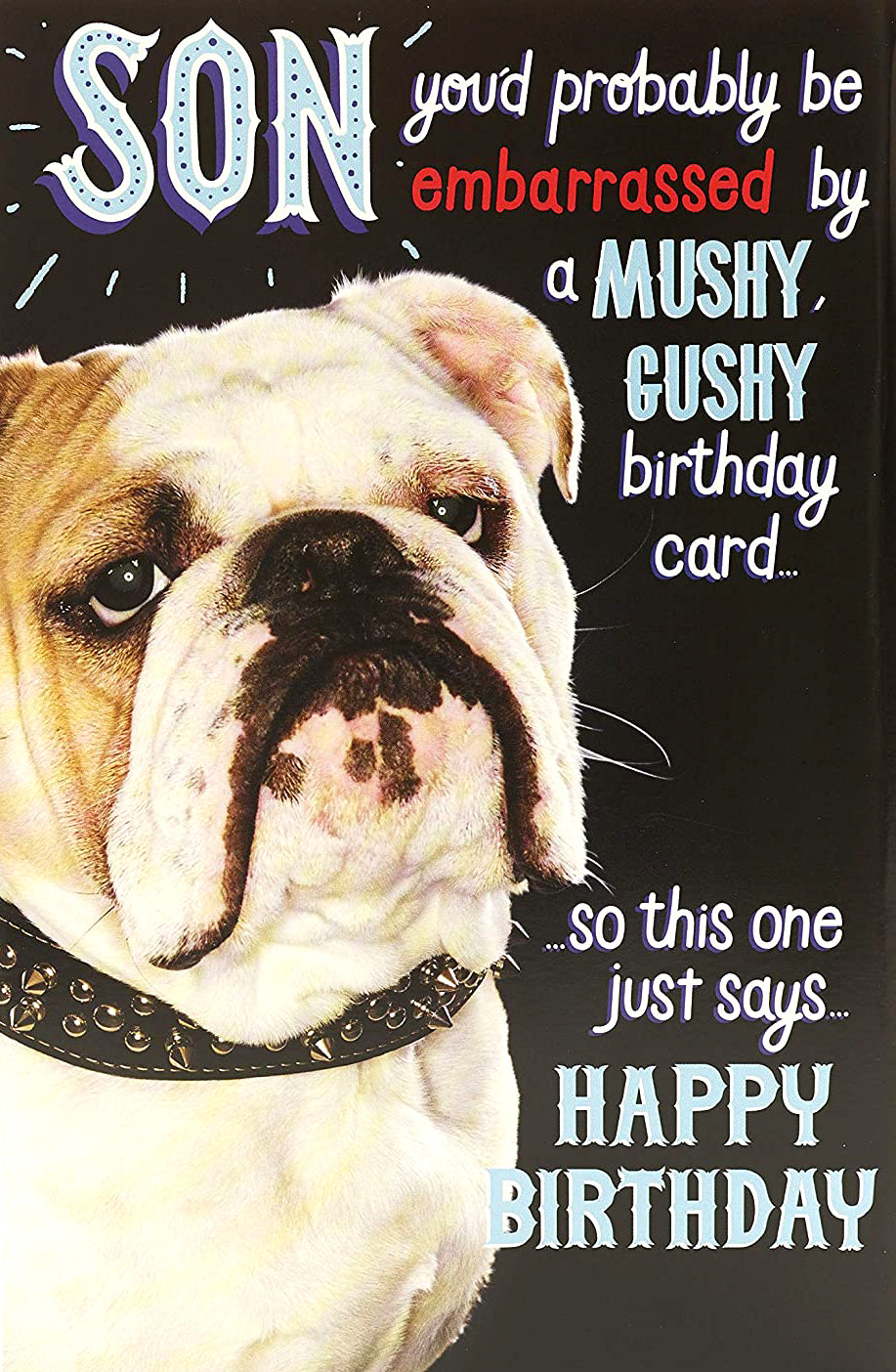 Pop Up Son Birthday Card - English Bull Dog