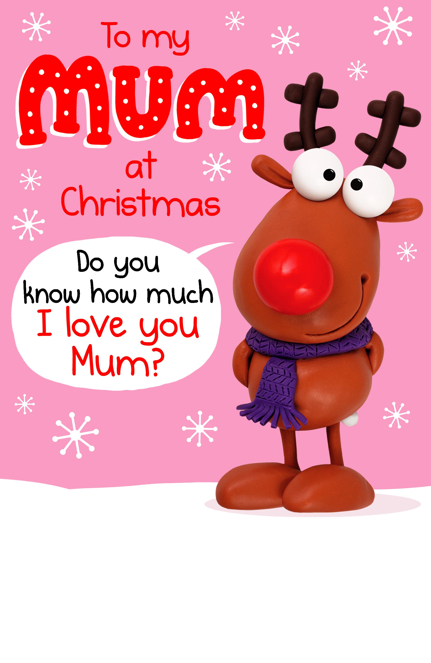 Mum I Love You This Much Pop Up Funny Christmas Card