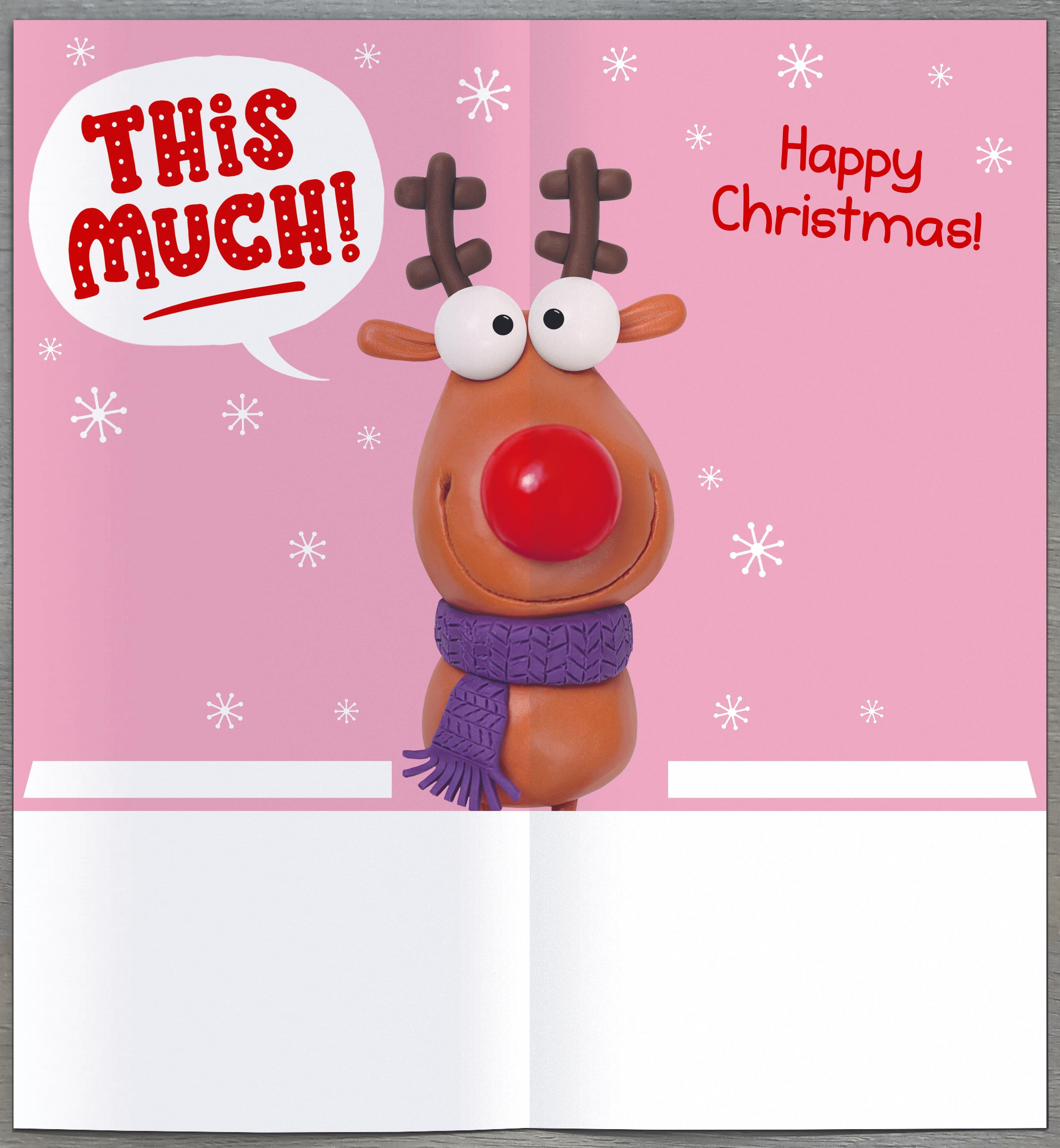 Mum I Love You This Much Pop Up Funny Christmas Card