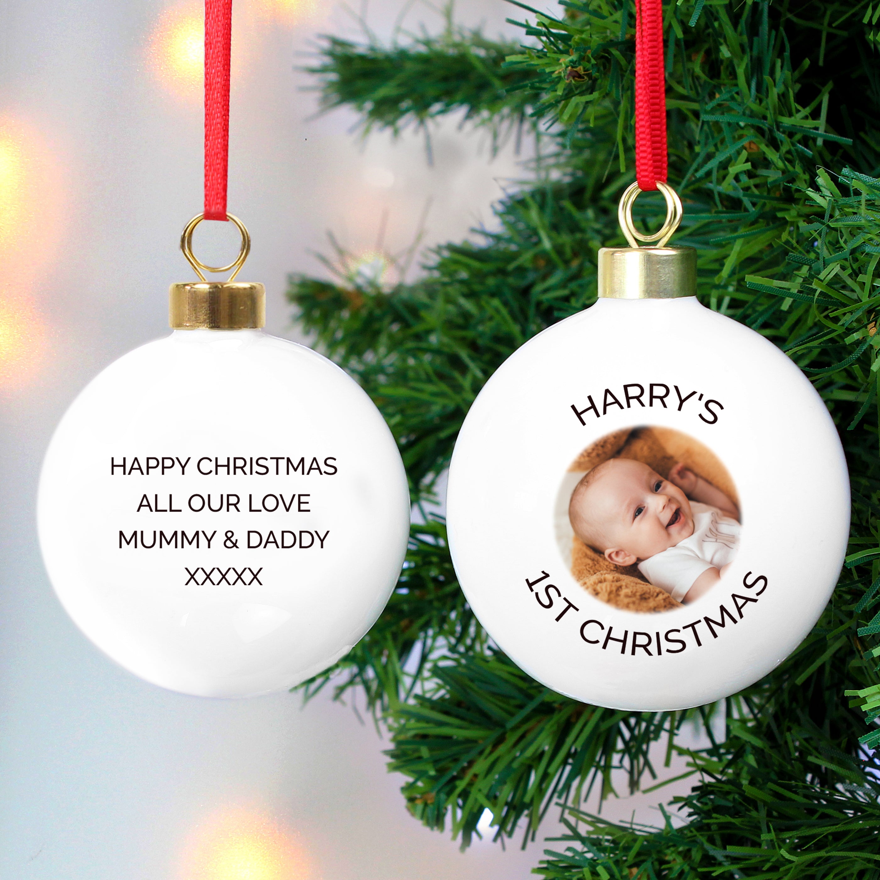 Personalised Photo Upload Bauble