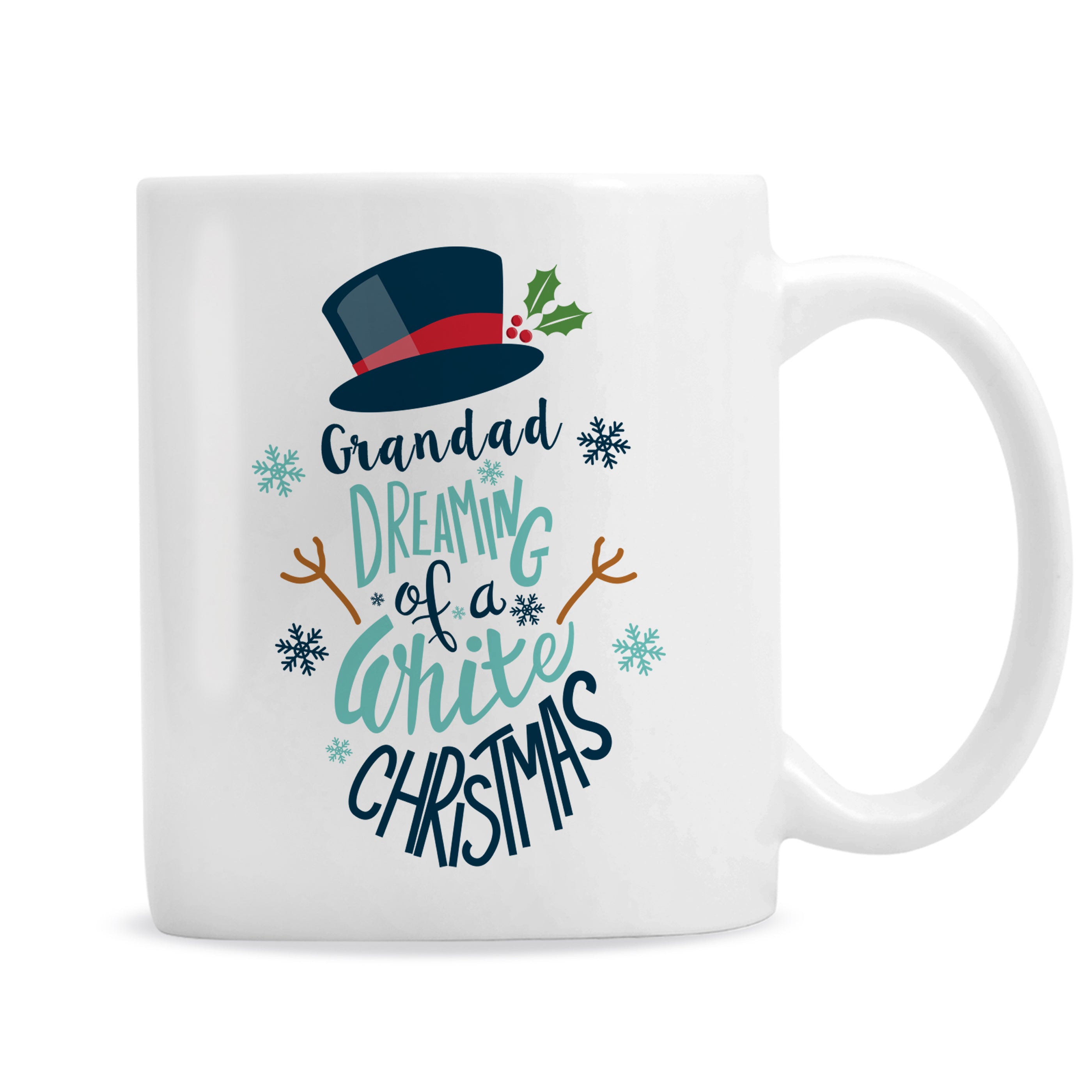 Personalised White Christmas Mug