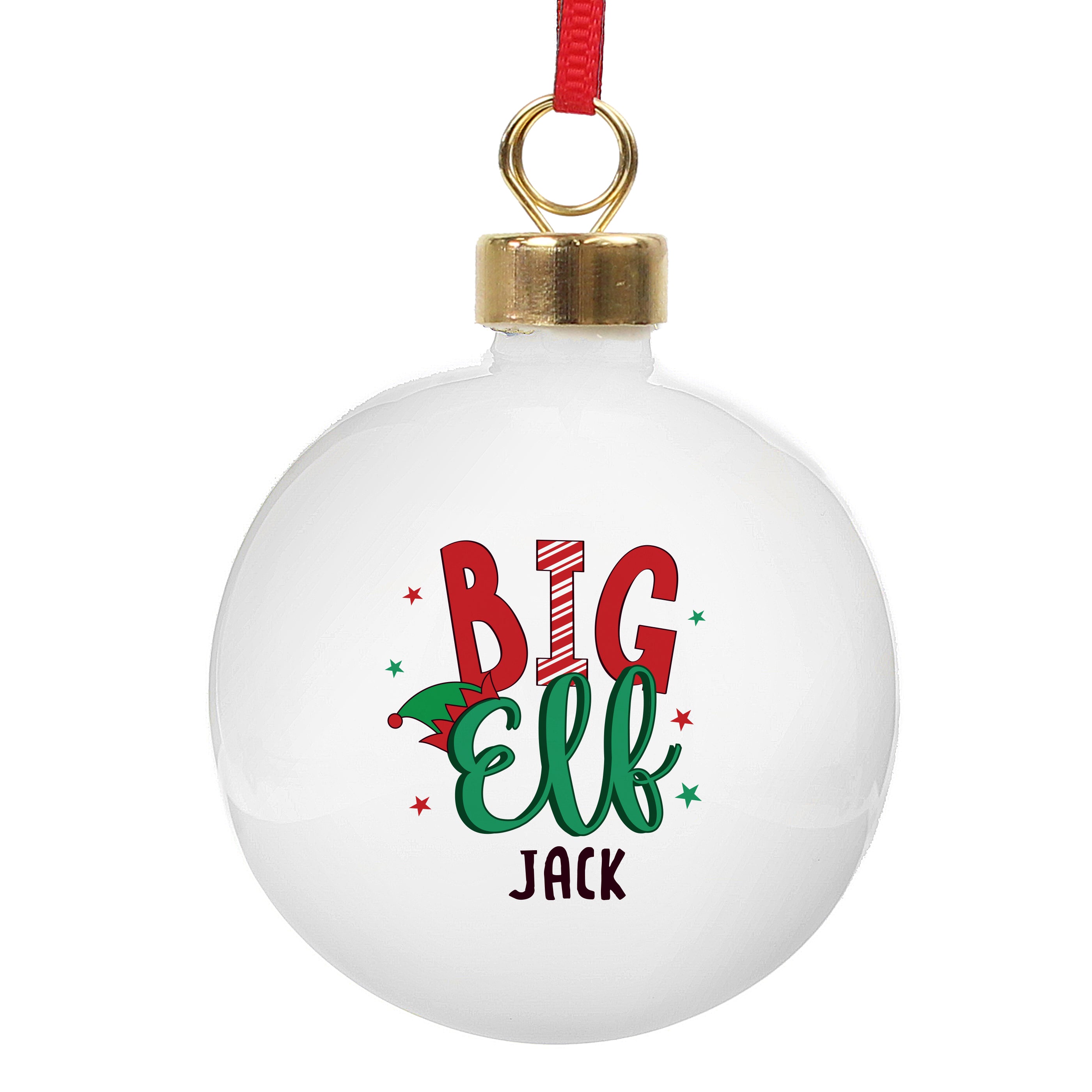 Personalised Big Elf Bauble