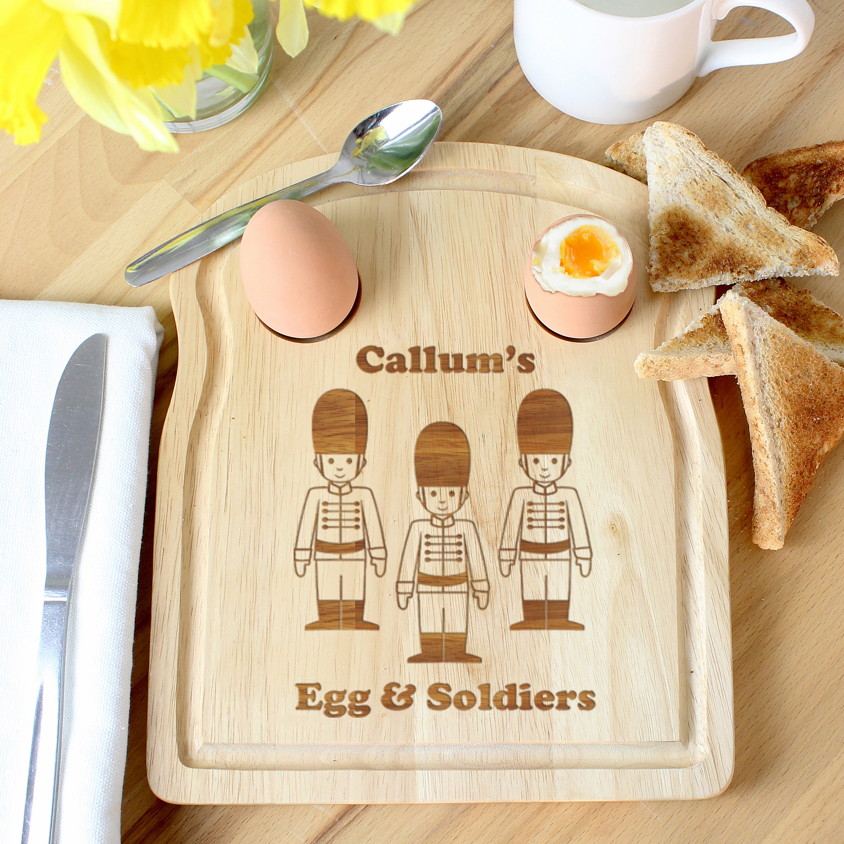 Personalised Soldiers Egg & Toast Board