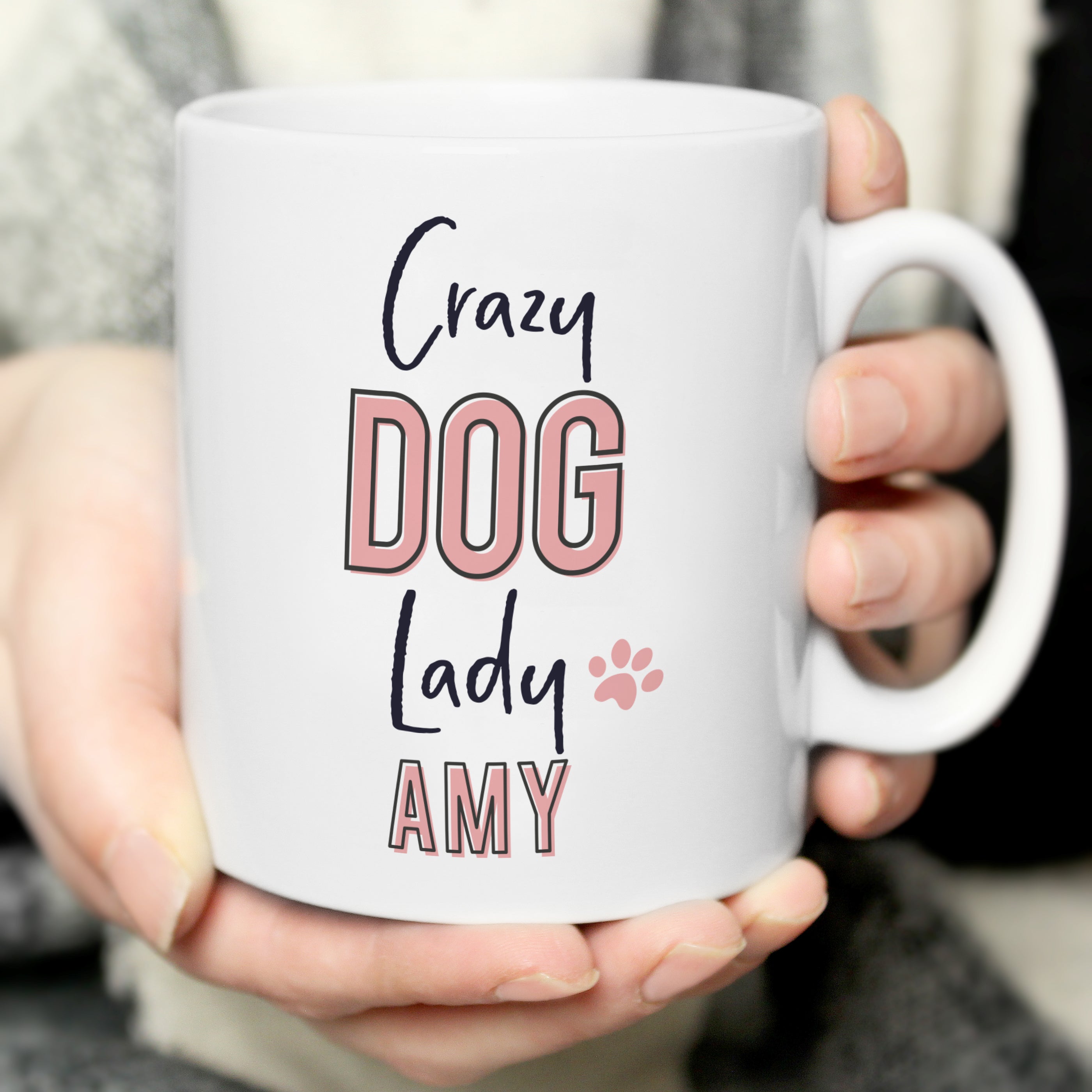 Personalised Crazy Dog Lady Mug