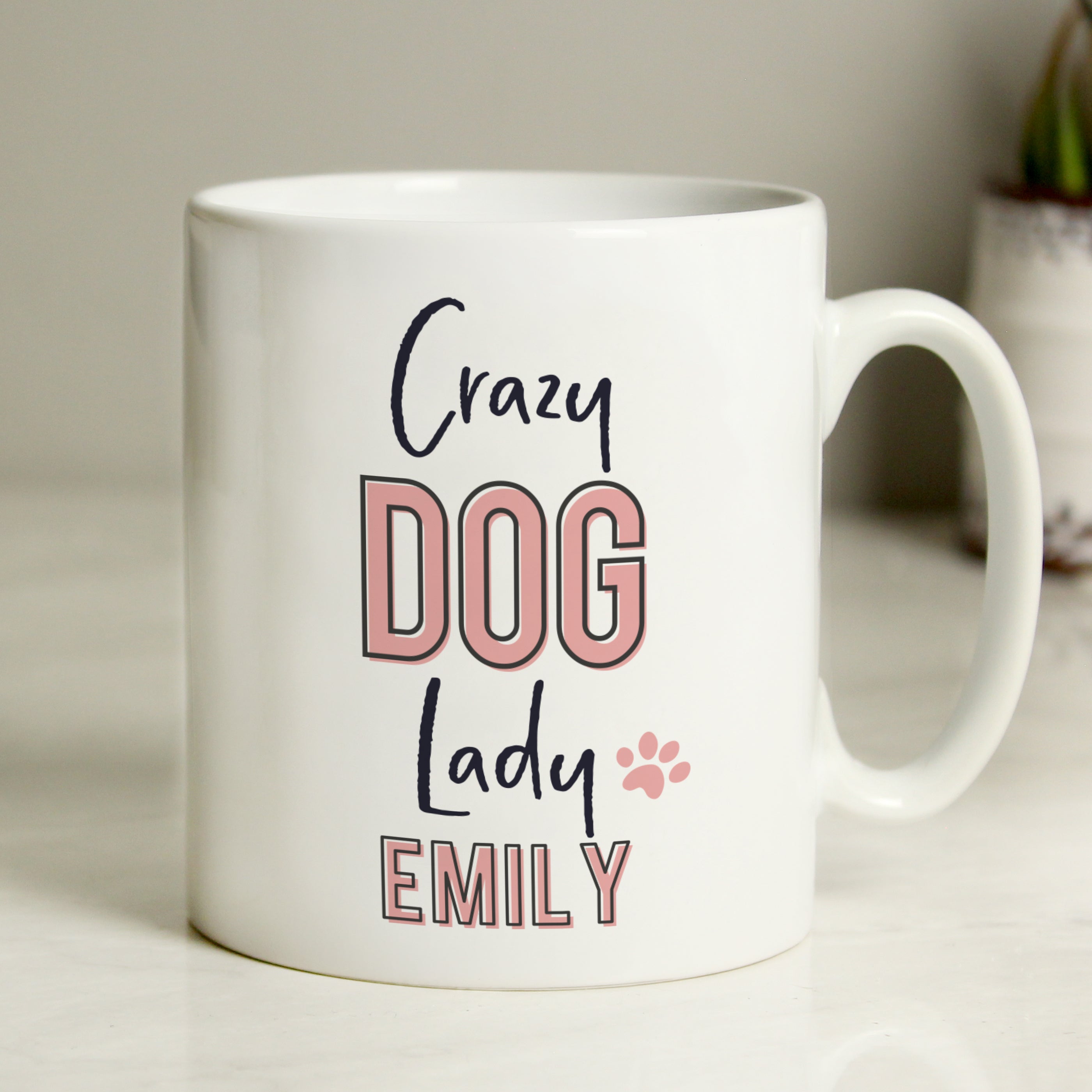 Personalised Crazy Dog Lady Mug