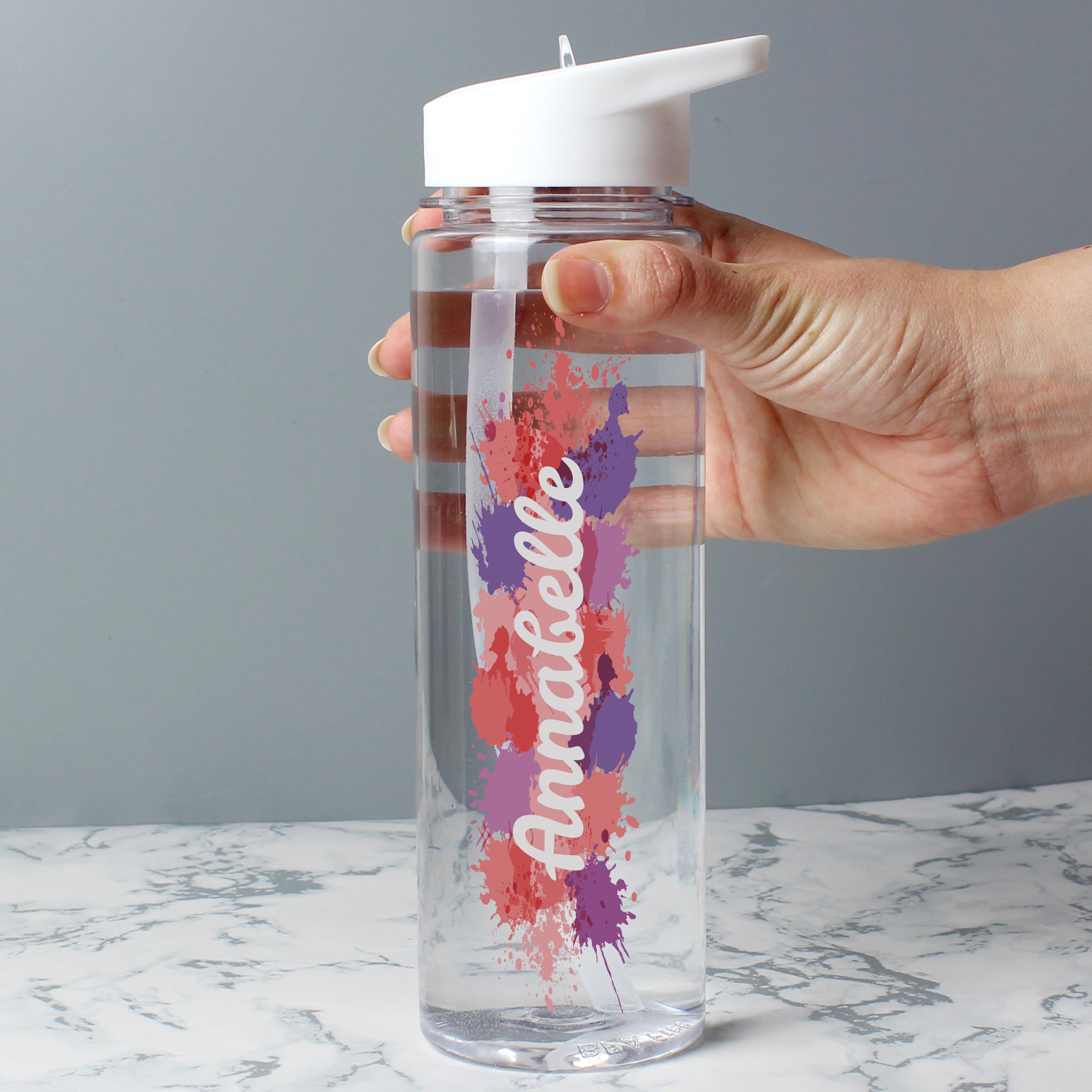 Personalised Splash Name Only Water Bottle