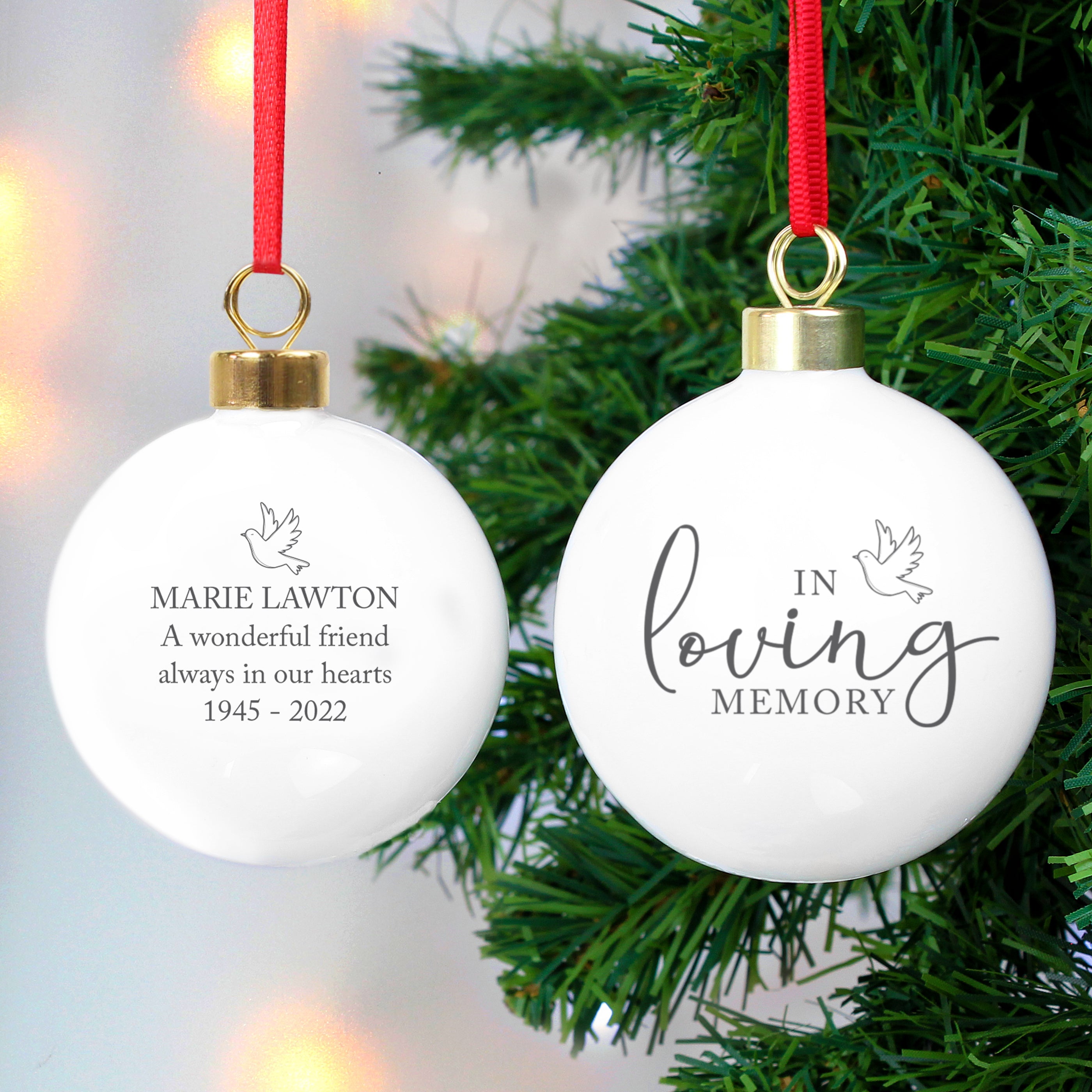 Personalised In Loving Memory Bauble