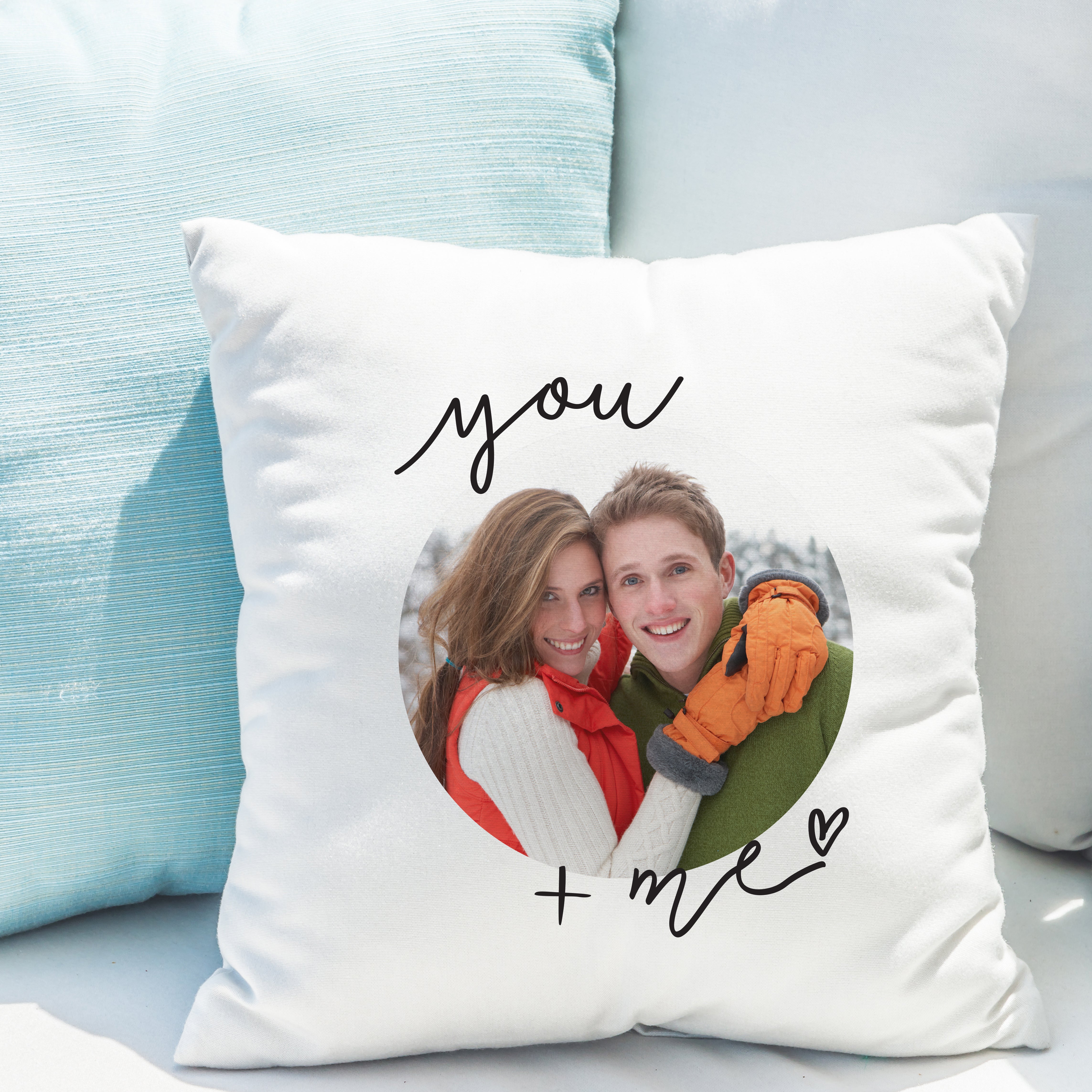 Personalised You & Me Photo Upload Cushion