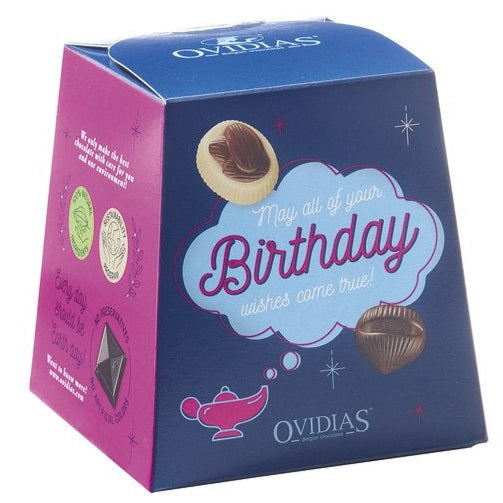 Birthday Gift Box of 13 Flow Wrapped Assorted Chocolates by Ovidias