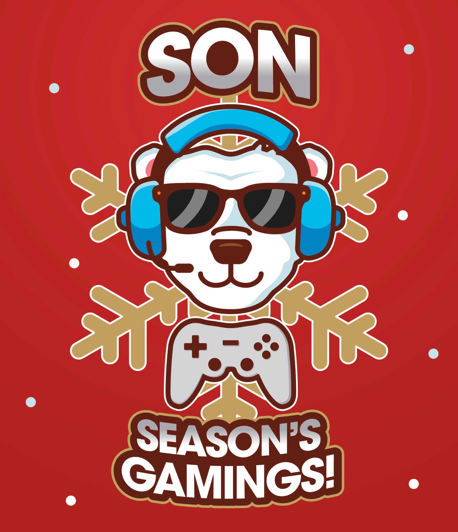 Son Christmas Card - Seasons Gamins