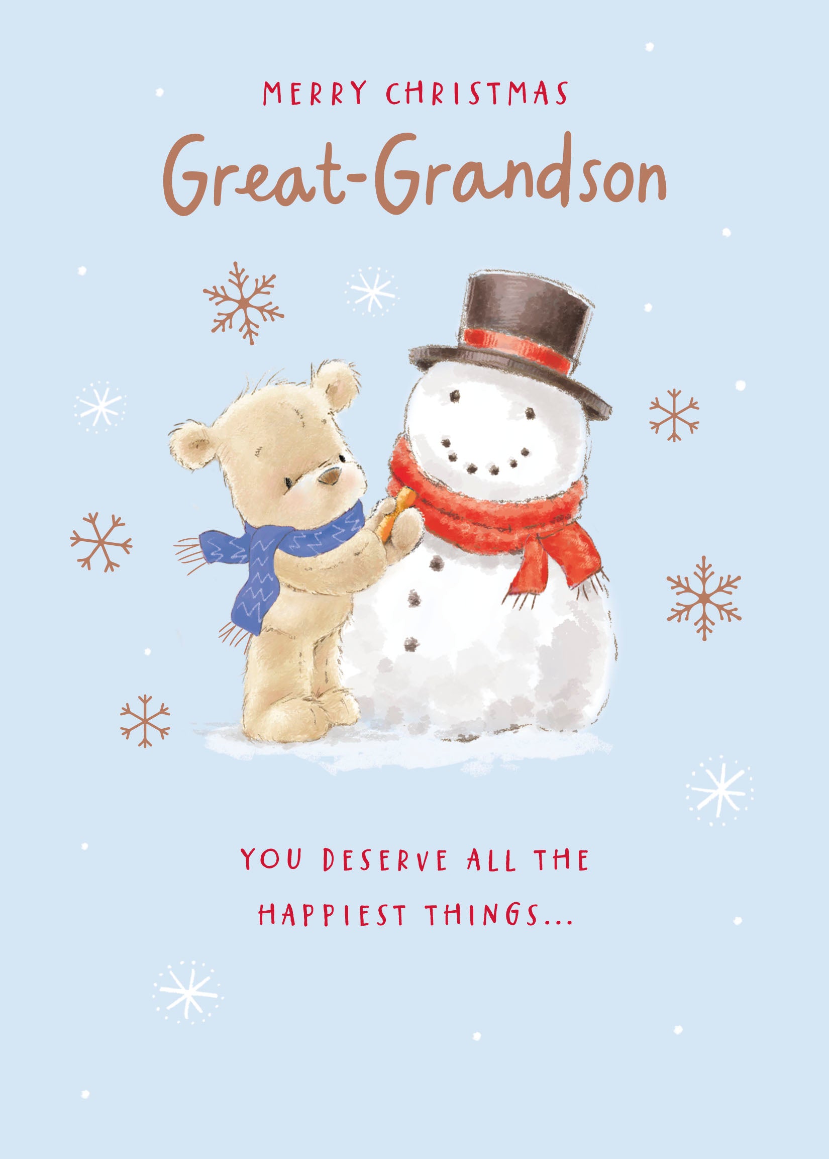 Great Grandon Greeting Card - Nutmeg and Snowman