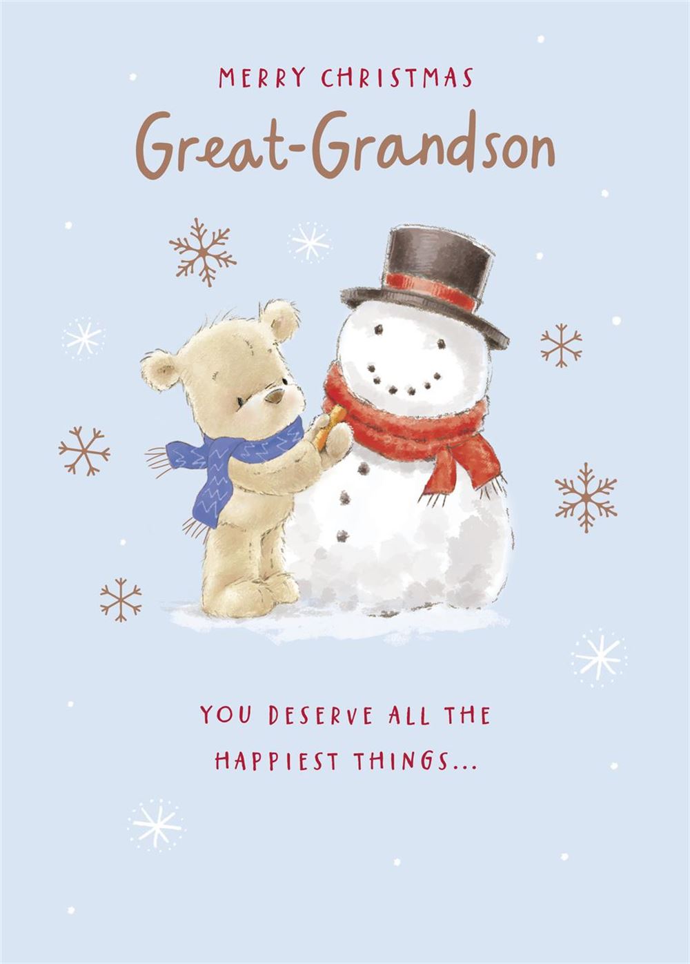 Great Grandon Greeting Card - Nutmeg and Snowman