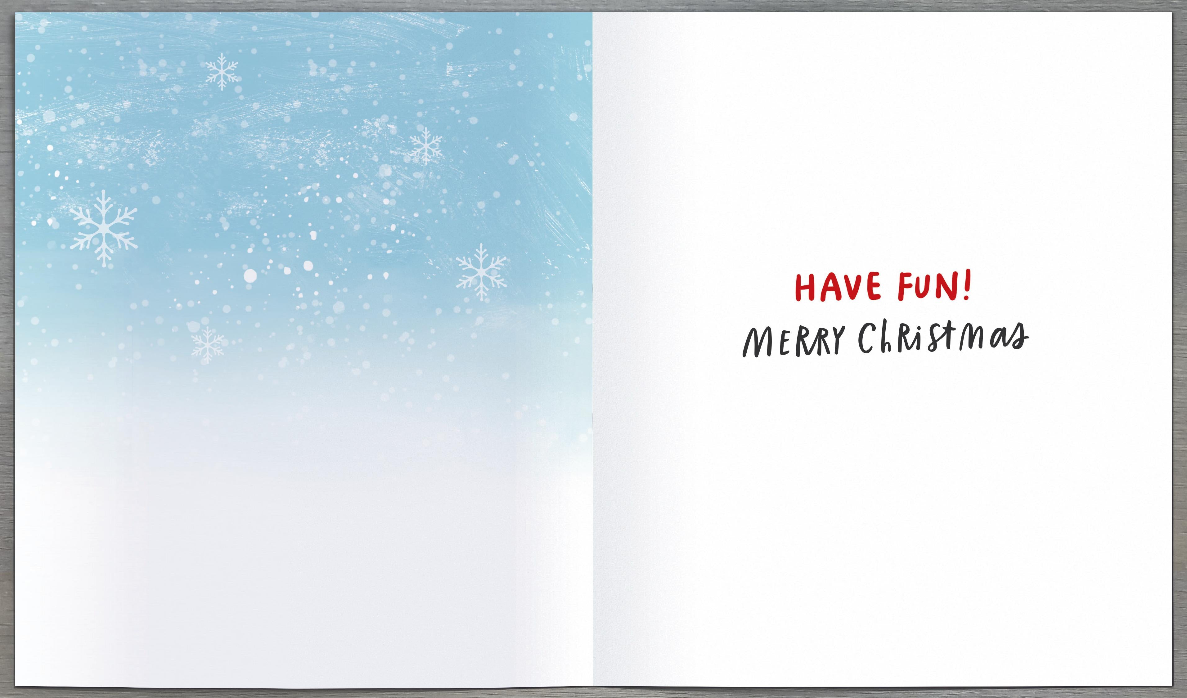 Grandson Christmas Card -  Cool Polar Bear Snowboarding