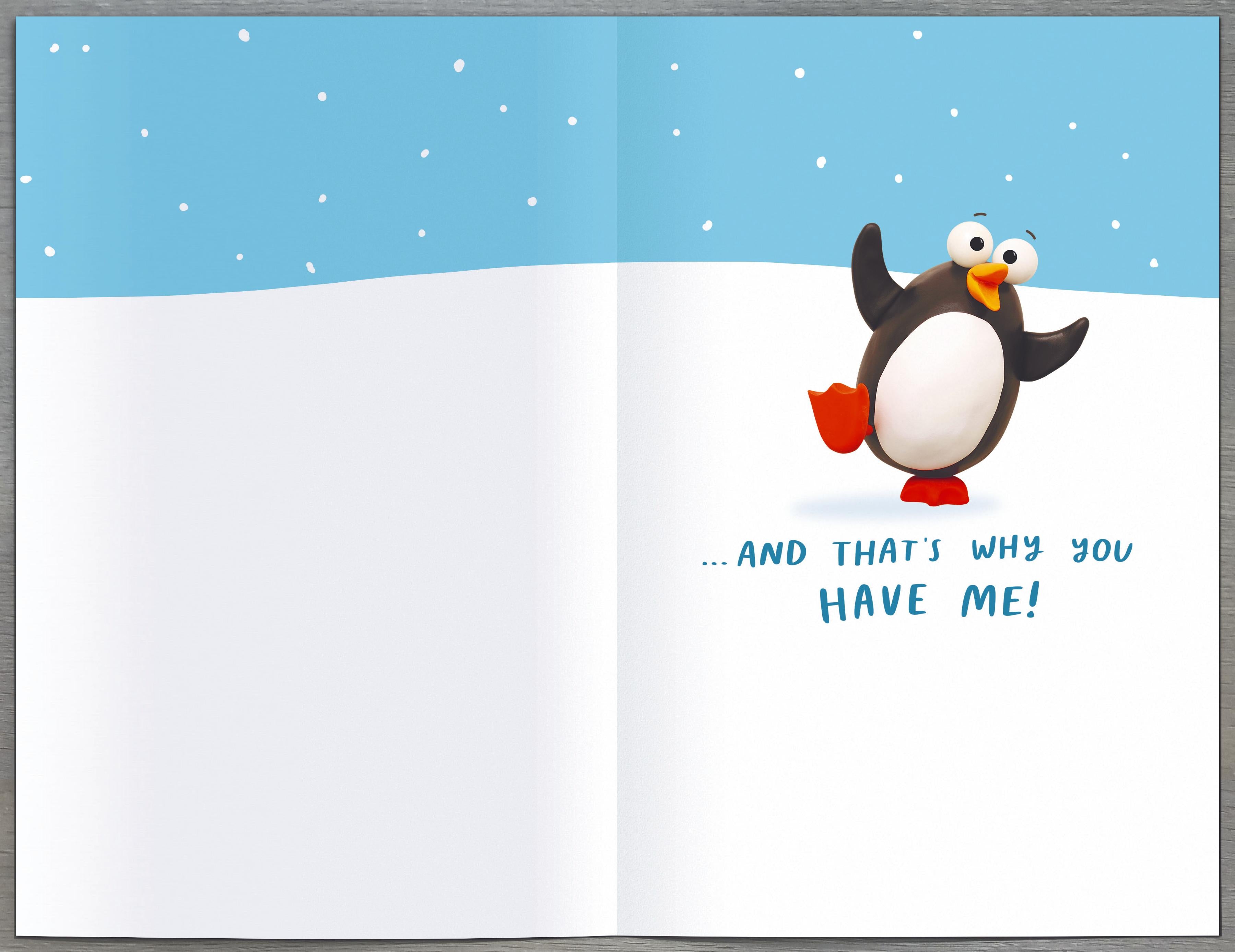 Mum & Dad Christmas Card - Couples Penguins