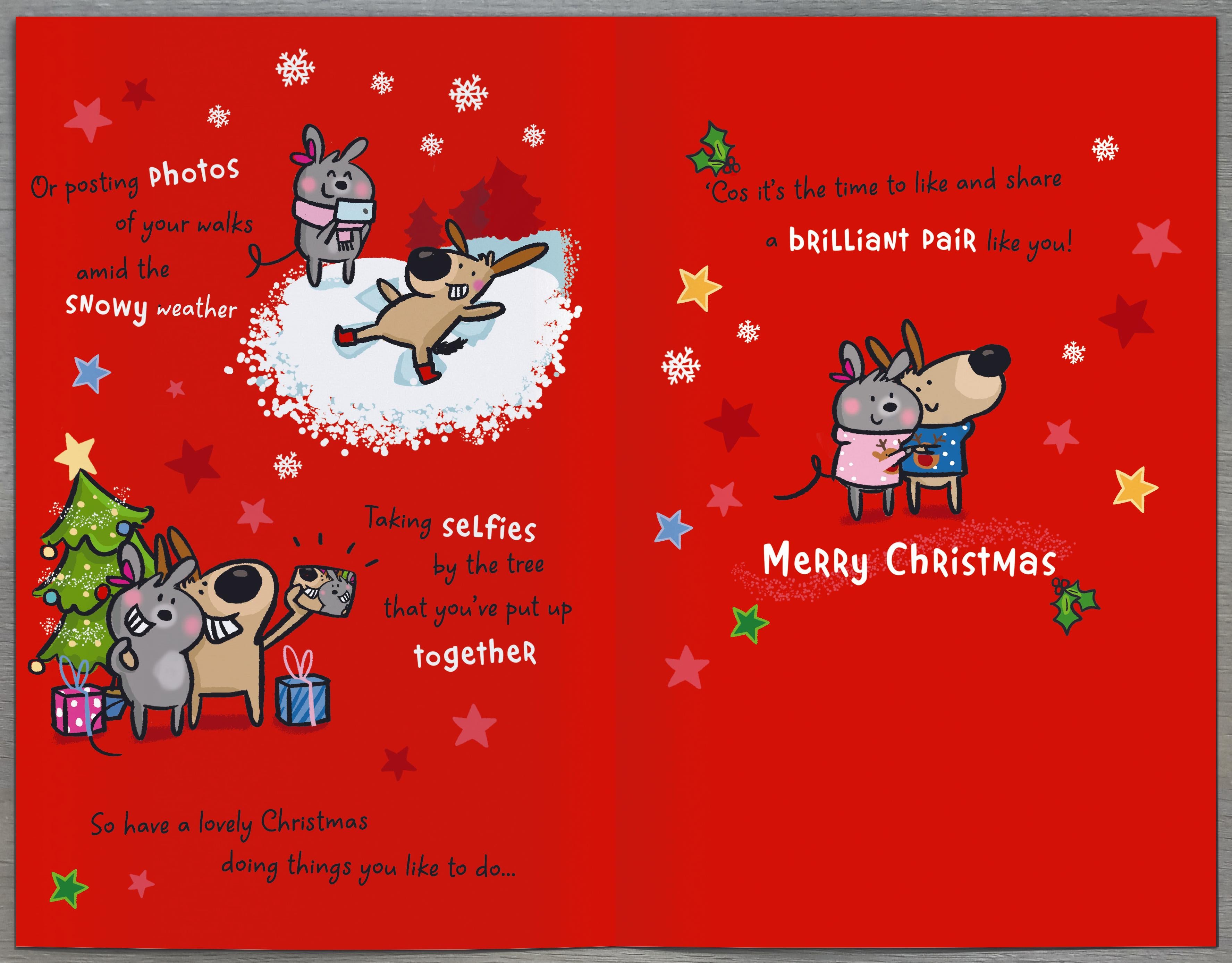 Sister & Brother-in-Law Christmas Card - Christmas Activities - Tri-Fold Card