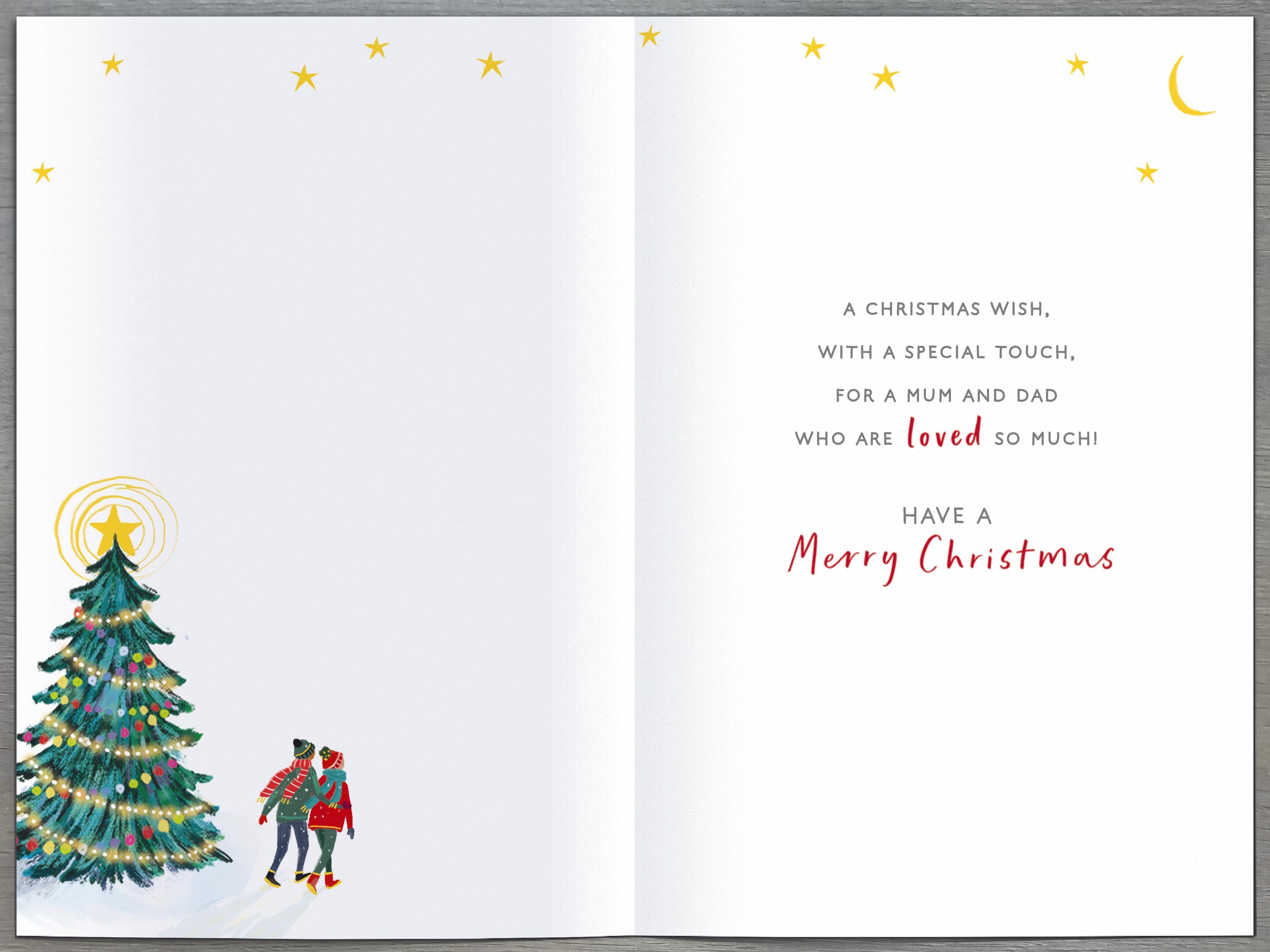 Mum & Dad Christmas Card - Snow Walks