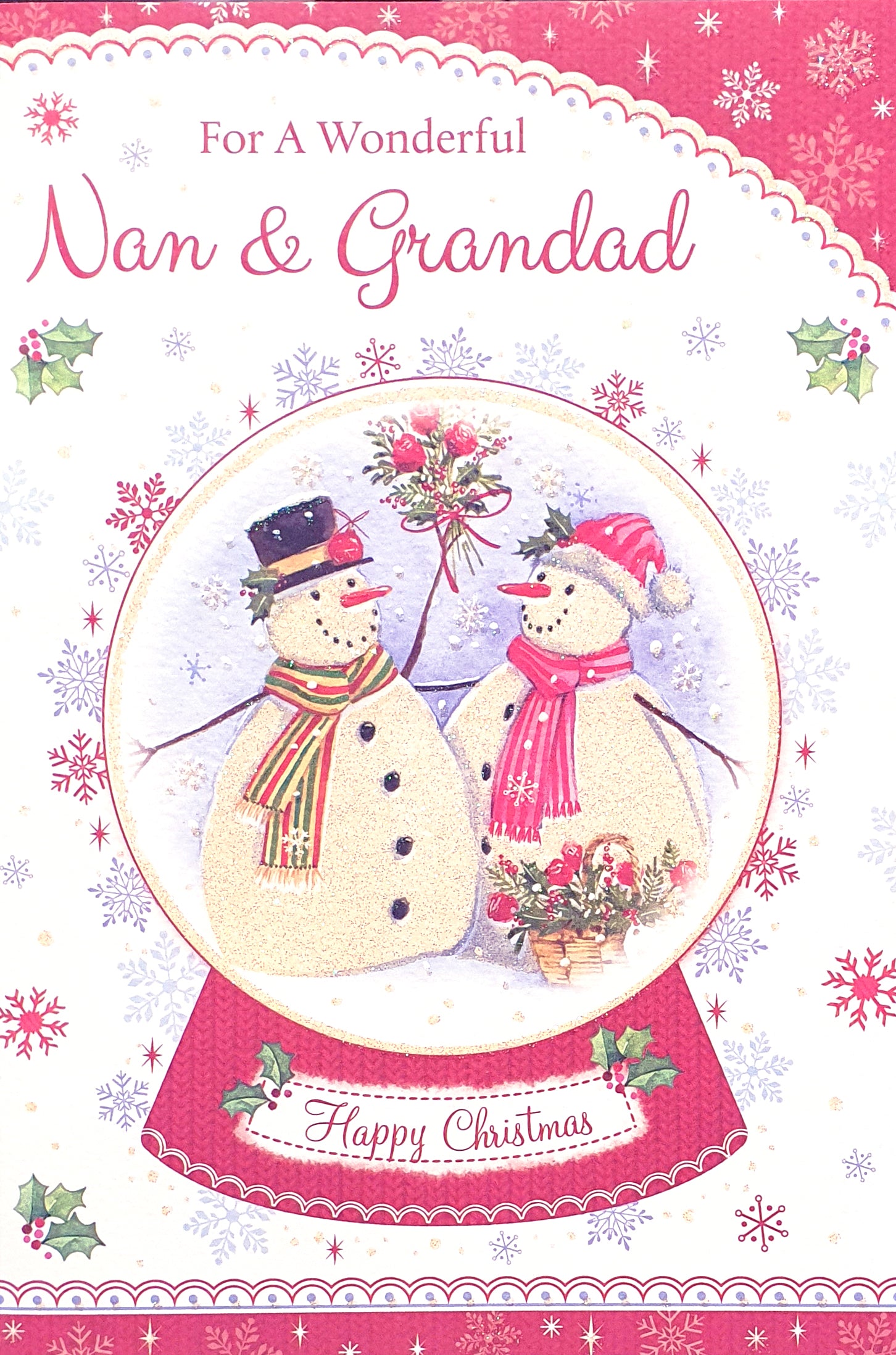 Nan & Grandad Merry Christmas Card