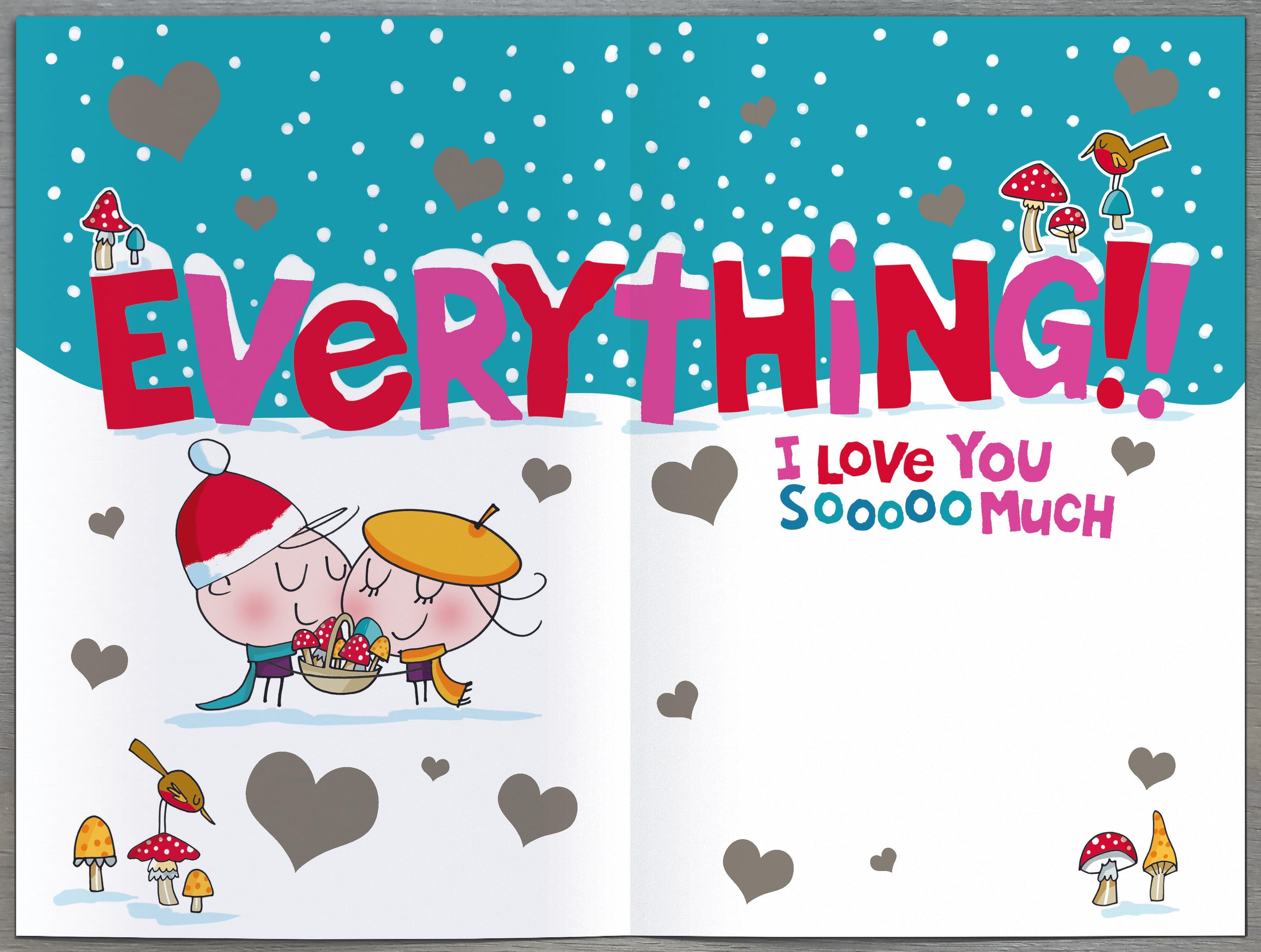 Wife Christmas Card - You Mean Everything - "Amazing Wife" Badge Included