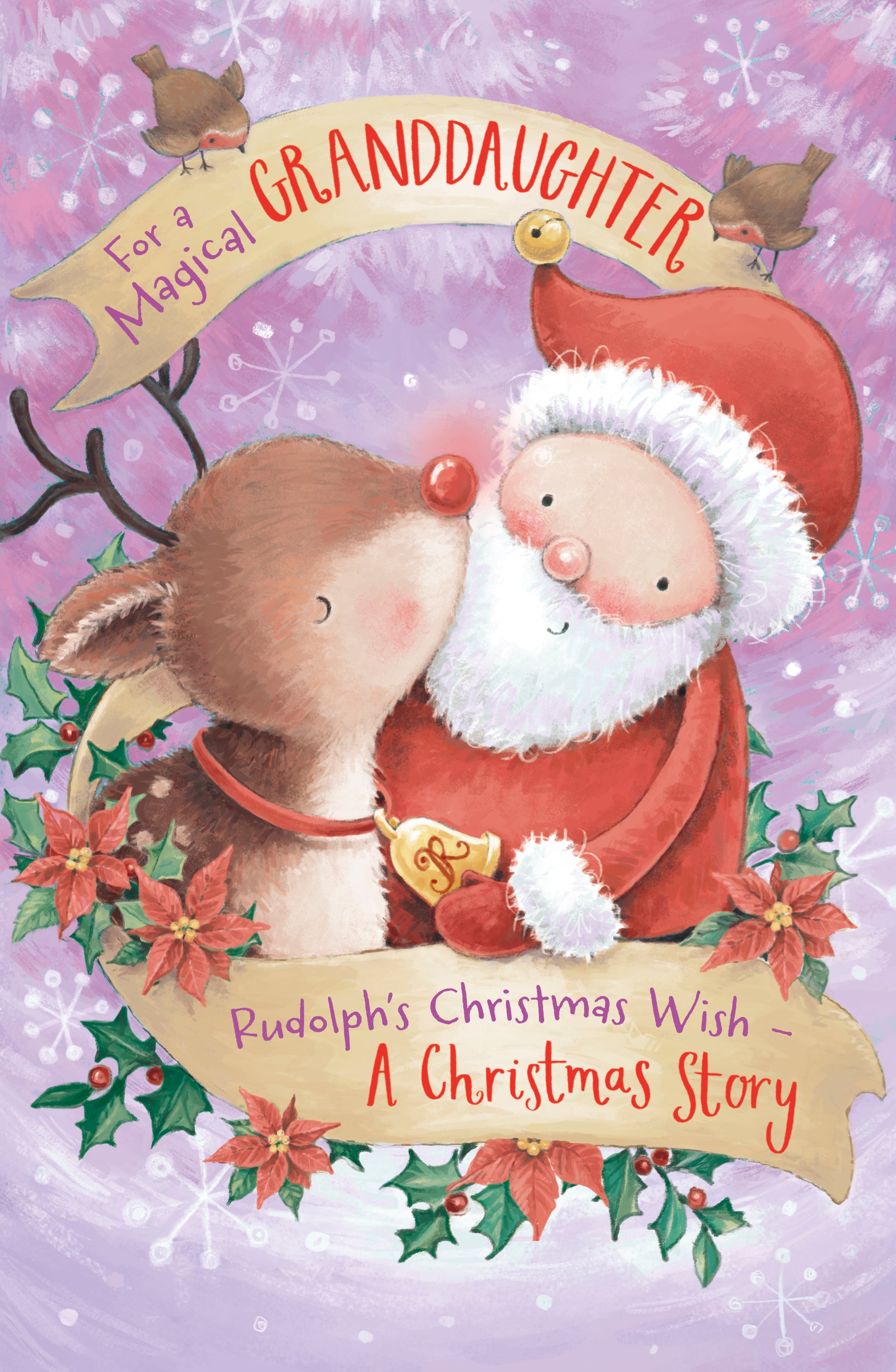 Granddaughter Christmas Story Card - Rudolph's Christmas Wish