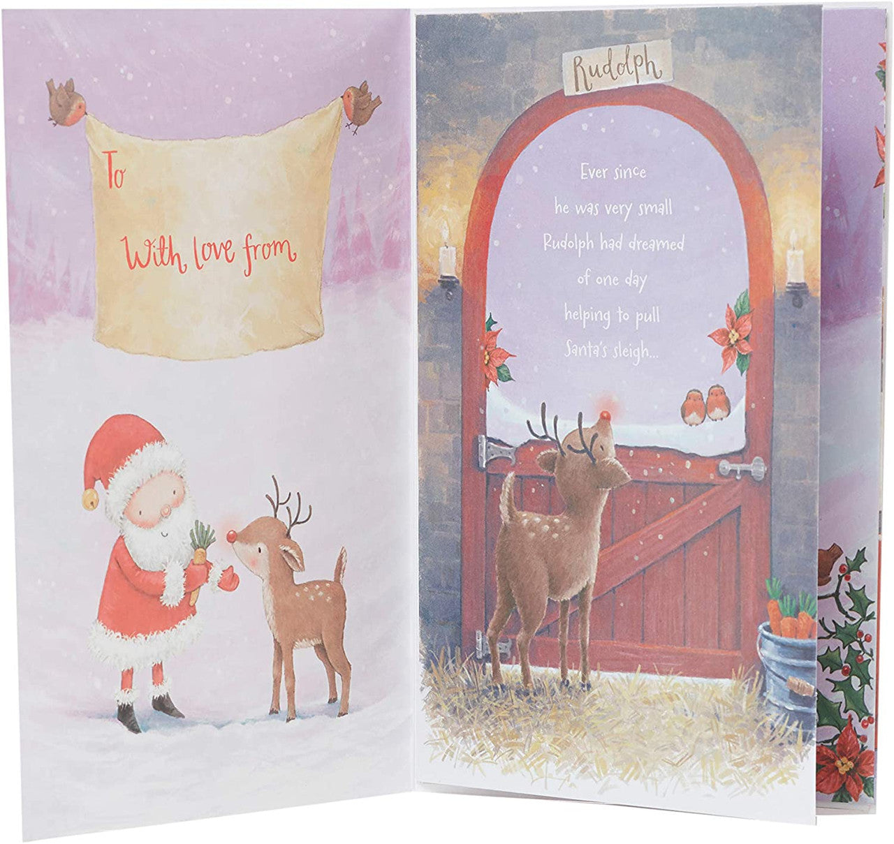 Granddaughter Christmas Story Card - Rudolph's Christmas Wish