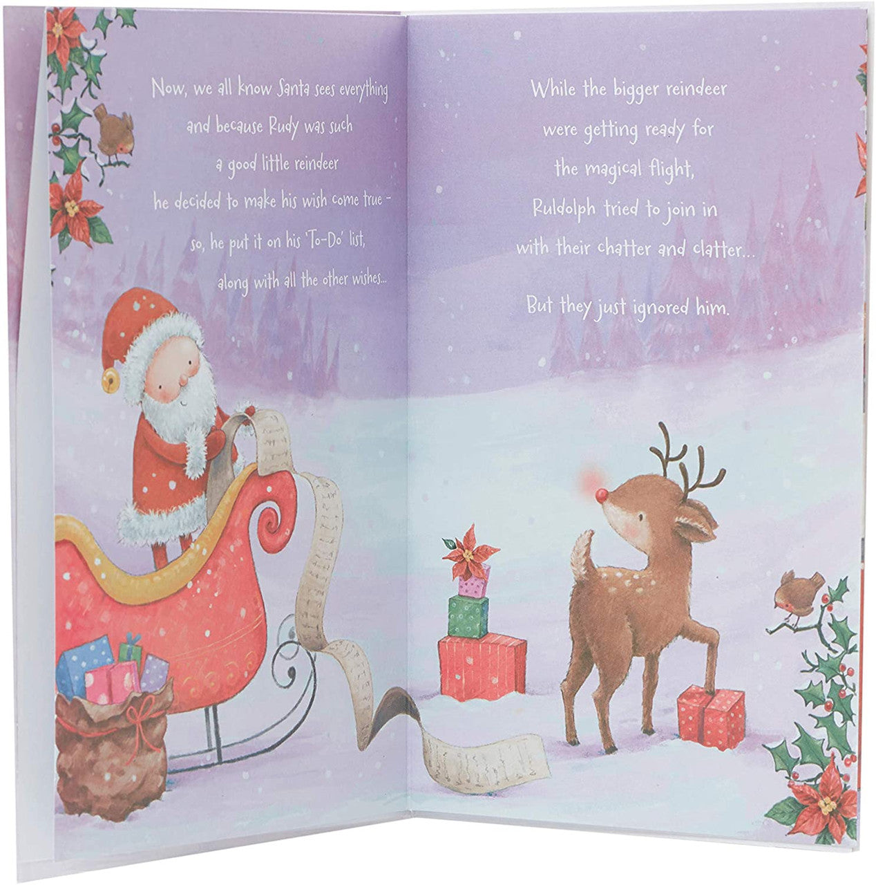 Granddaughter Christmas Story Card - Rudolph's Christmas Wish