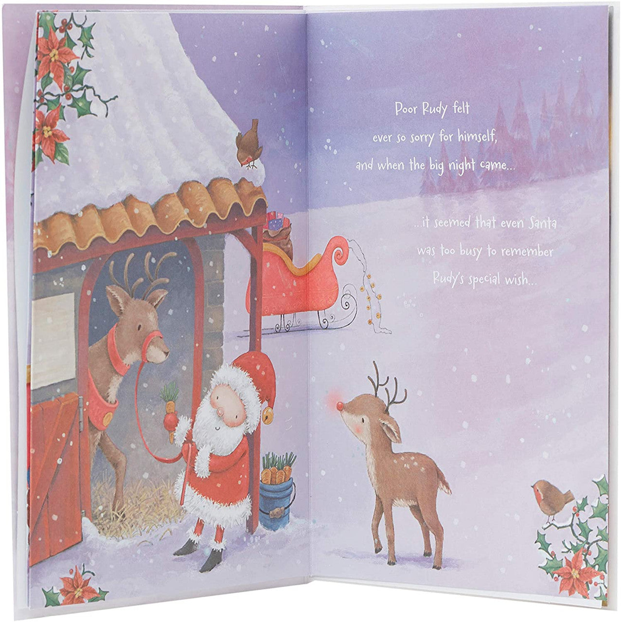 Granddaughter Christmas Story Card - Rudolph's Christmas Wish