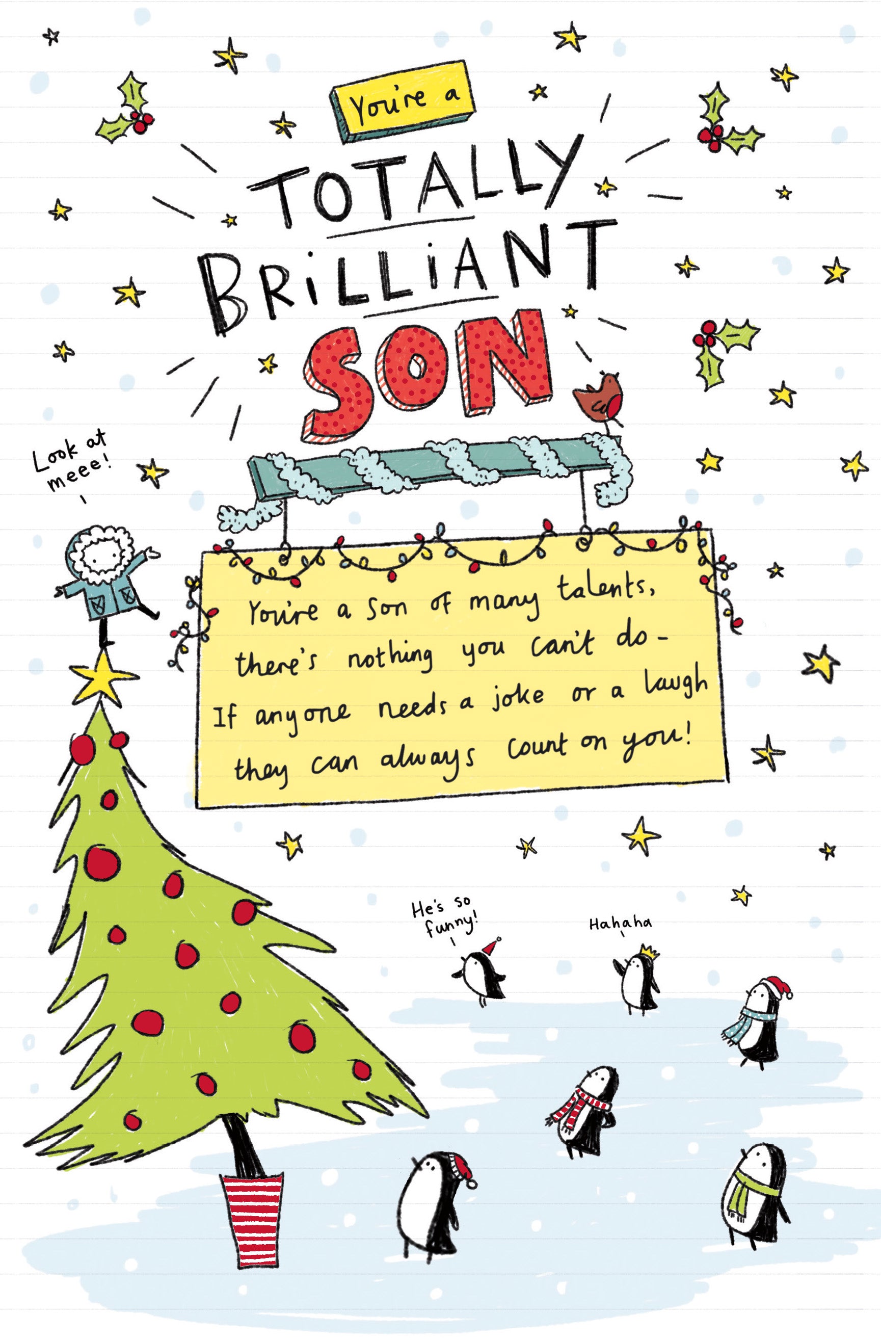 Son Christmas Card - Oodles - Brilliant Son